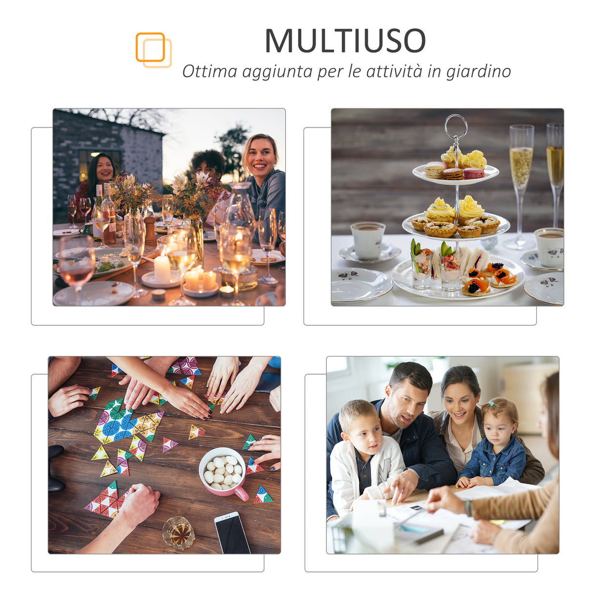 easycomfort easycomfort tavolo da giardino allungabile per 8 10 persone con struttura in alluminio 135 270x90x75cm grigio