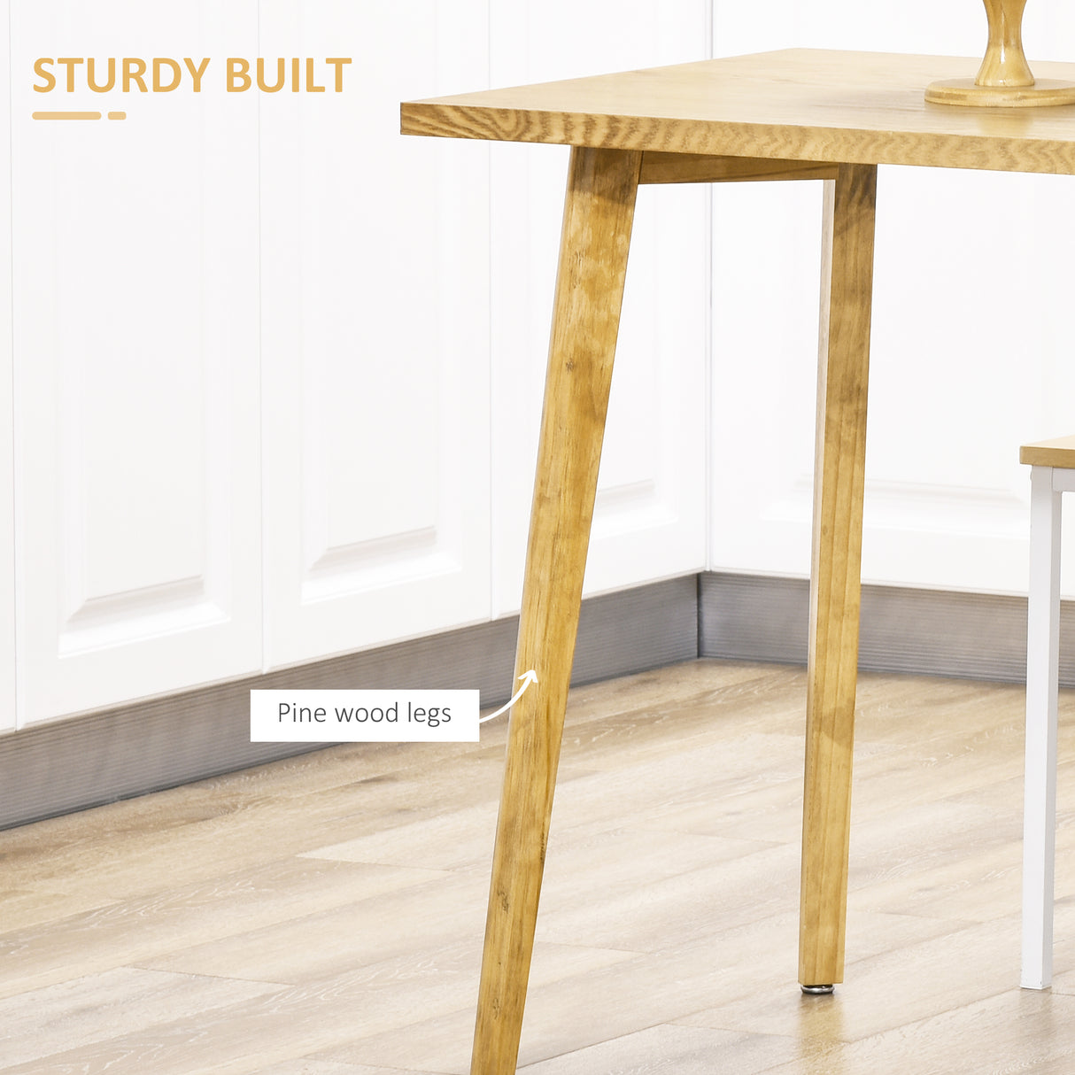 easycomfort easycomfort tavolo da pranzo per 4 persone con finitura effetto legno 98x60x76 5cm