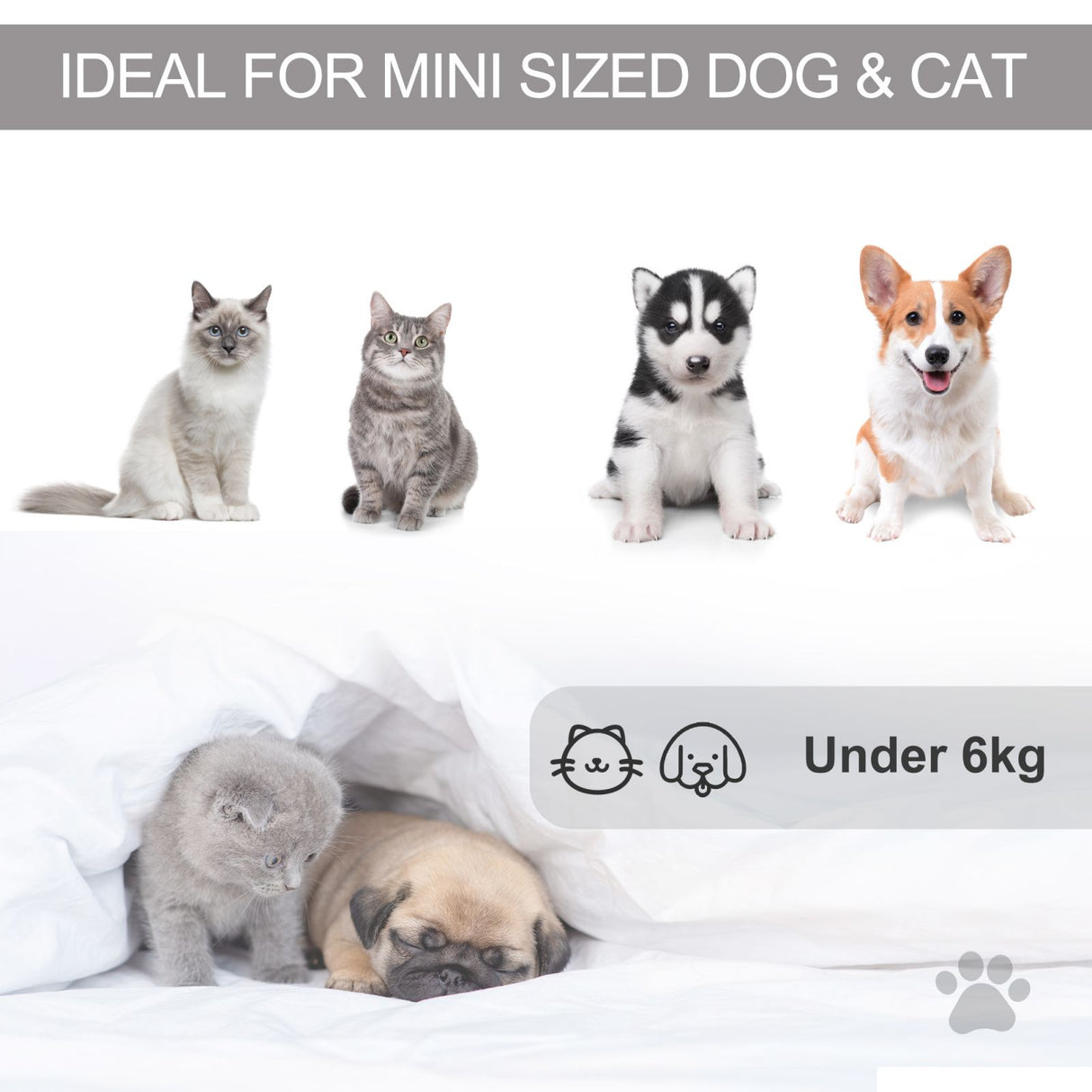 easycomfort easycomfort tenda cuccia per cani e cani piccoli da interno teepee grigio 50x70cm