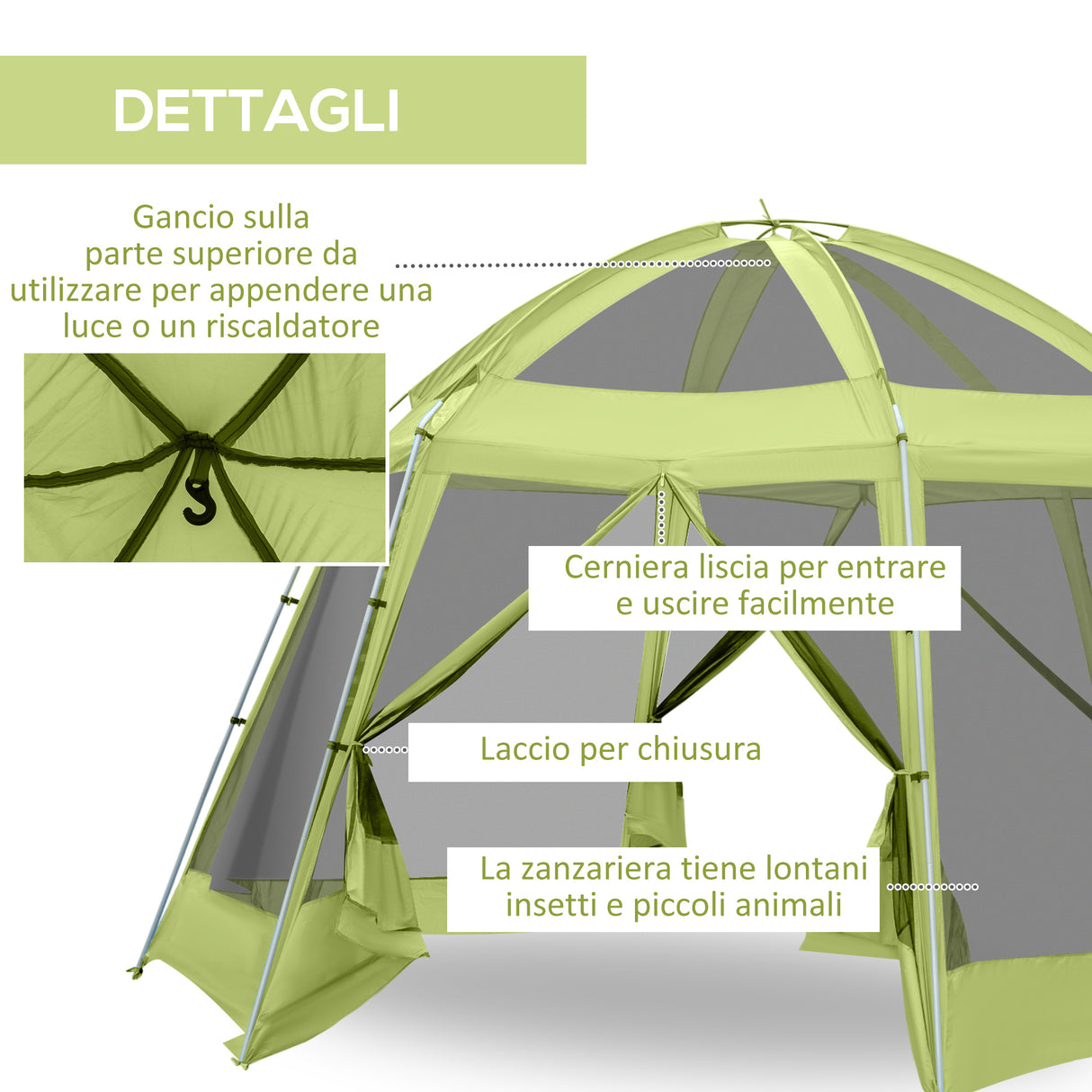 easycomfort easycomfort tenda da campeggio per 6 8 persone con borsa funi e picchetti 493x493x240cm