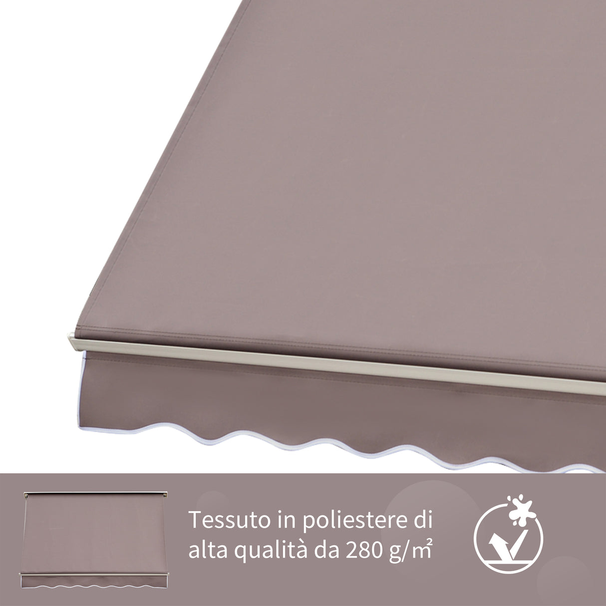 easycomfort easycomfort tenda da sole a caduta con rullo avvolgibile e angolazione regolabile 0 120 18070cm marrone