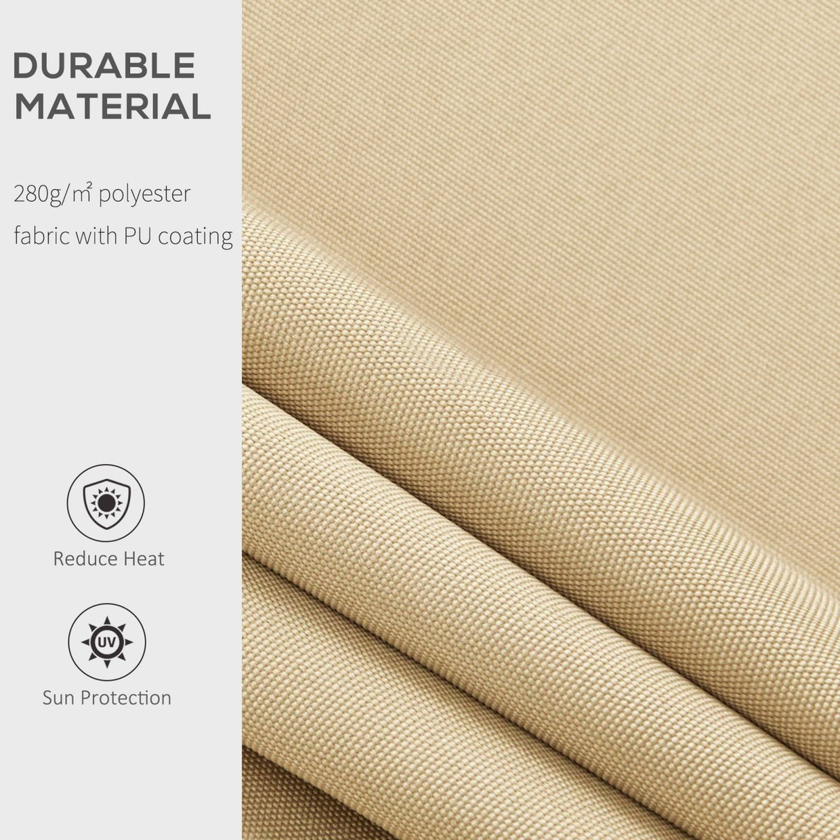 easycomfort easycomfort tenda da sole avvolgibile parasole a parete manuale impermeabile beige 2 5x2m ean 8054111845786