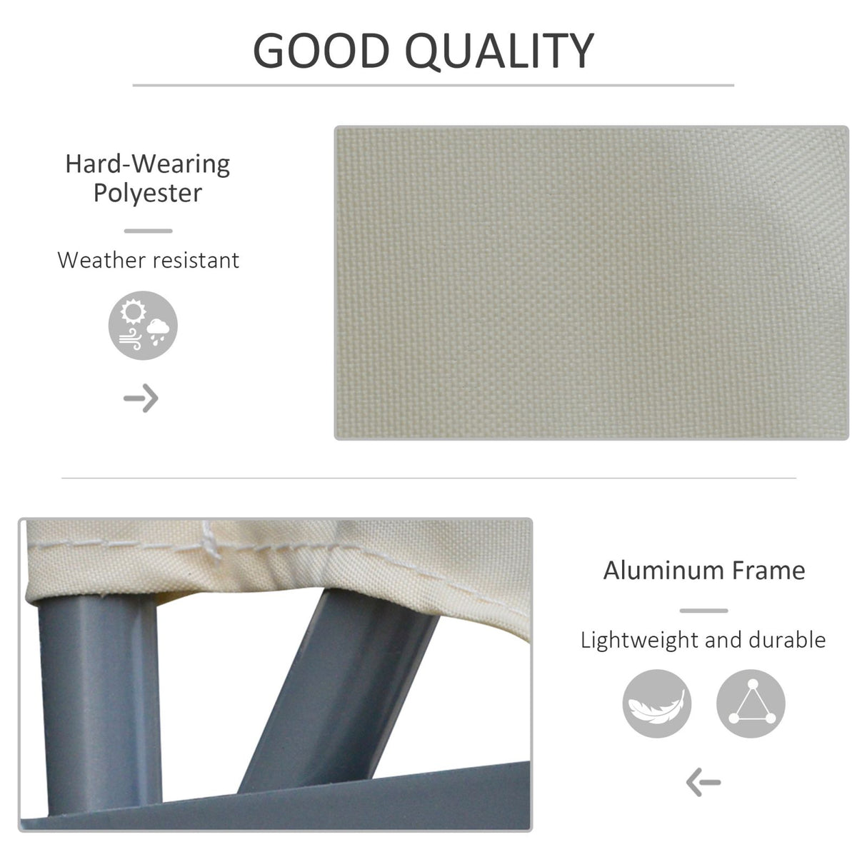 easycomfort easycomfort tenda frangivista richiudibile in alluminio e poliestere 140x10x140cm bianco crema ean 8054111849586