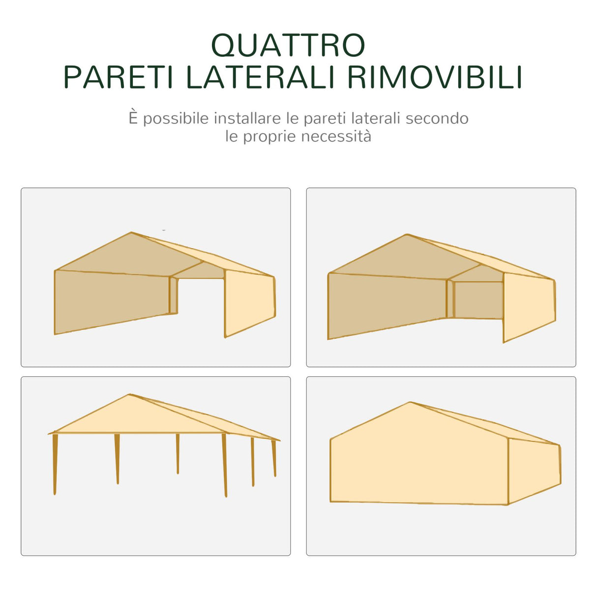 easycomfort easycomfort tenda gazebo da giardino pieghevole con zanzariera 595x295x255cm bianco ean 8055776912707
