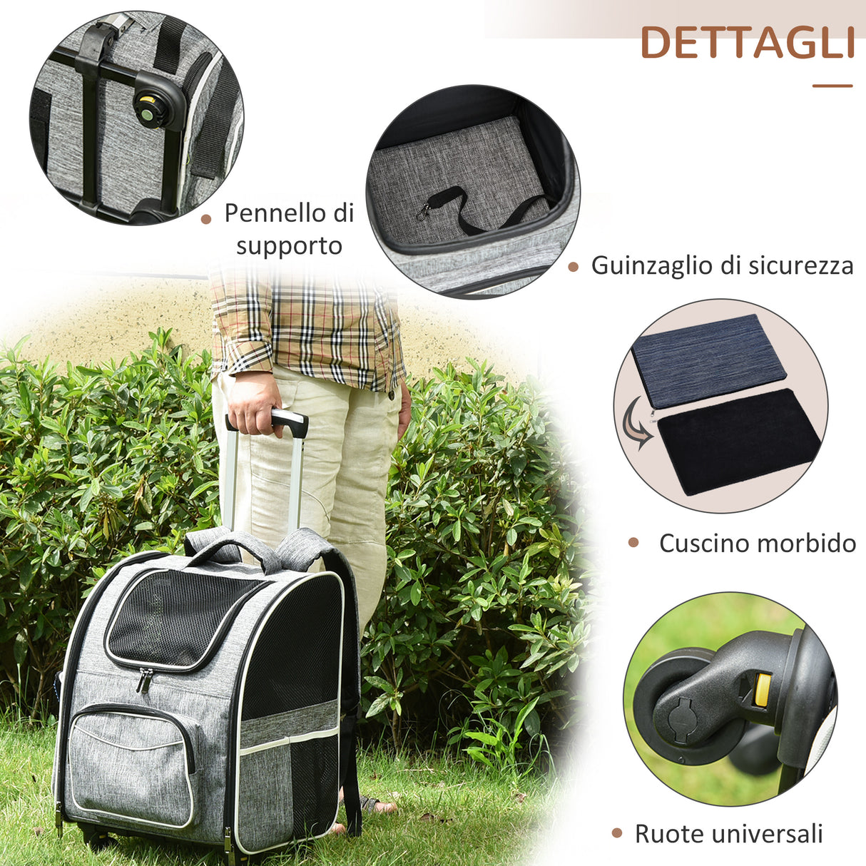 easycomfort easycomfort trasportino per cani con ingresso a cerniere e finestra a rete in tessuto oxford e poliestere 43x33x51 5 cm