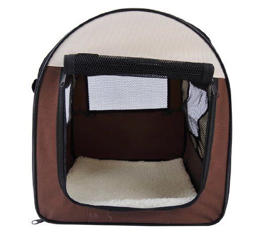 easycomfort easycomfort trasportino per cani e gatti pieghevole caffe 46x36x41cm ean 8054111841870