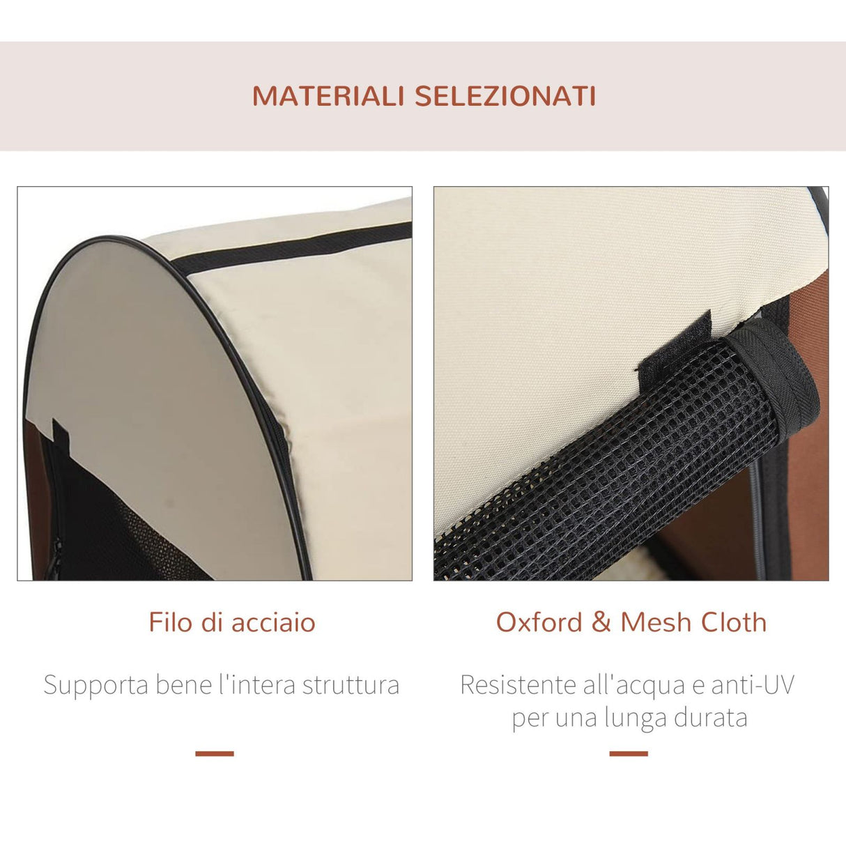 easycomfort easycomfort trasportino per cani pieghevole caffe 70x51x59cm ean 8054111849395