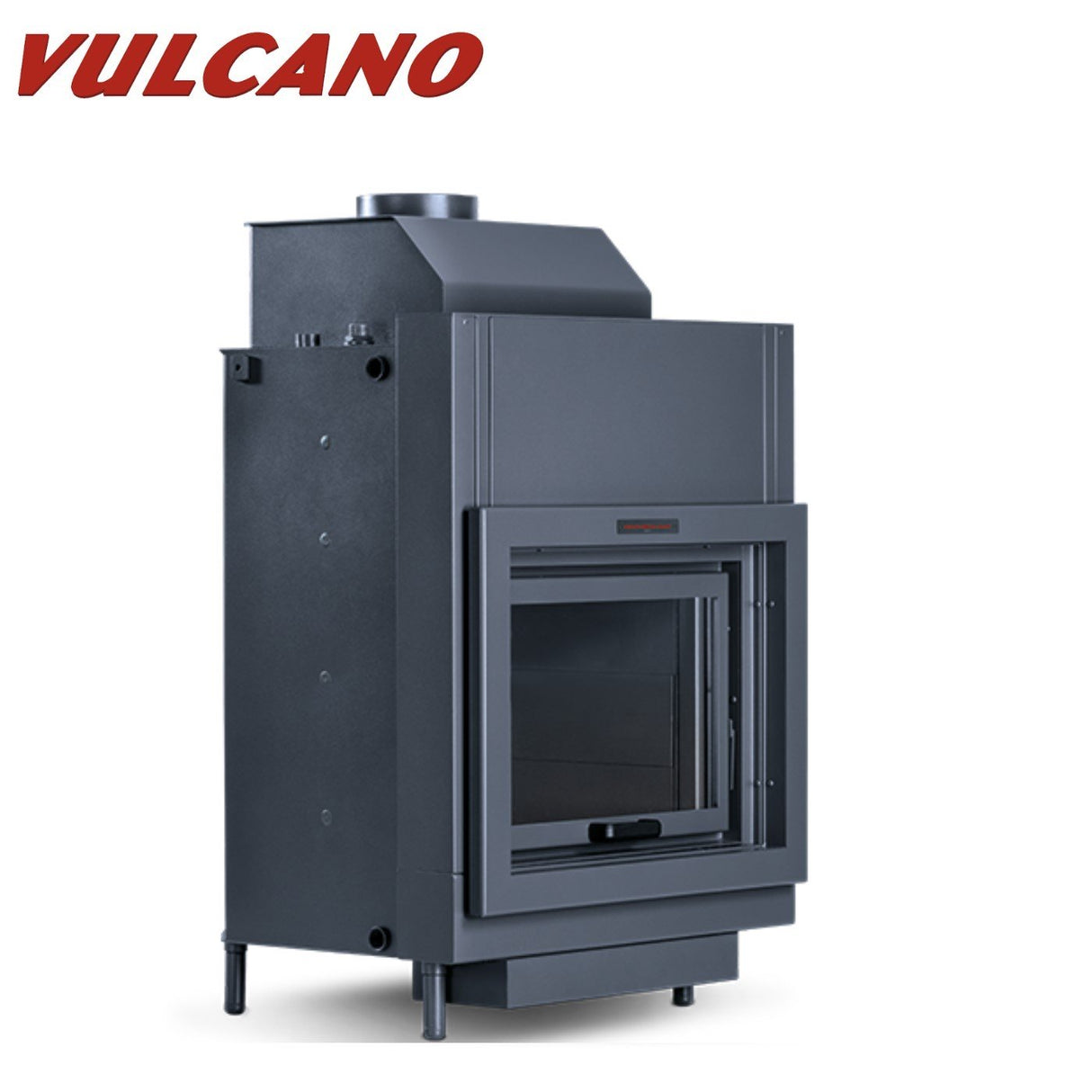 vulcano termocamino a legna new vulcano 30 kw a scomparsa verticale con 3 scambiatori e centralina inclusa