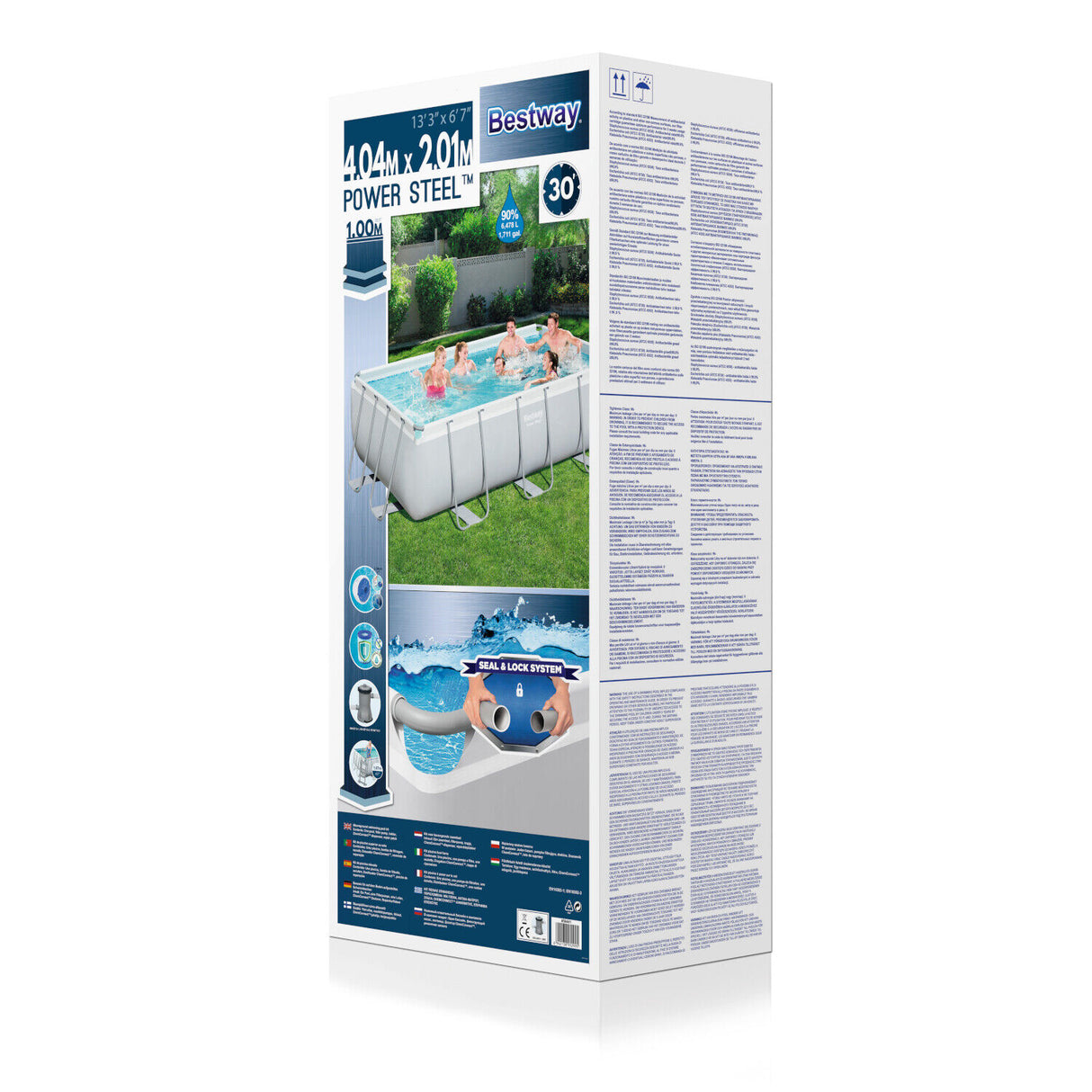 bestway piscina fuori terra bestway 56441 power steel 404x201x100h scaletta rampa esternapompa filtrante 6 478 litri