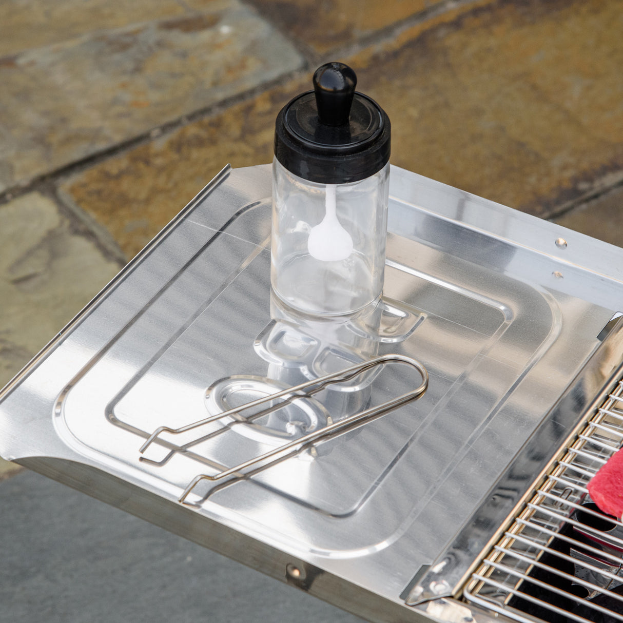 easycomfort easycomfort barbecue a carbone in acciaio altezza regolabile e mensole laterali griglie e piastra 120x31x60 70cm