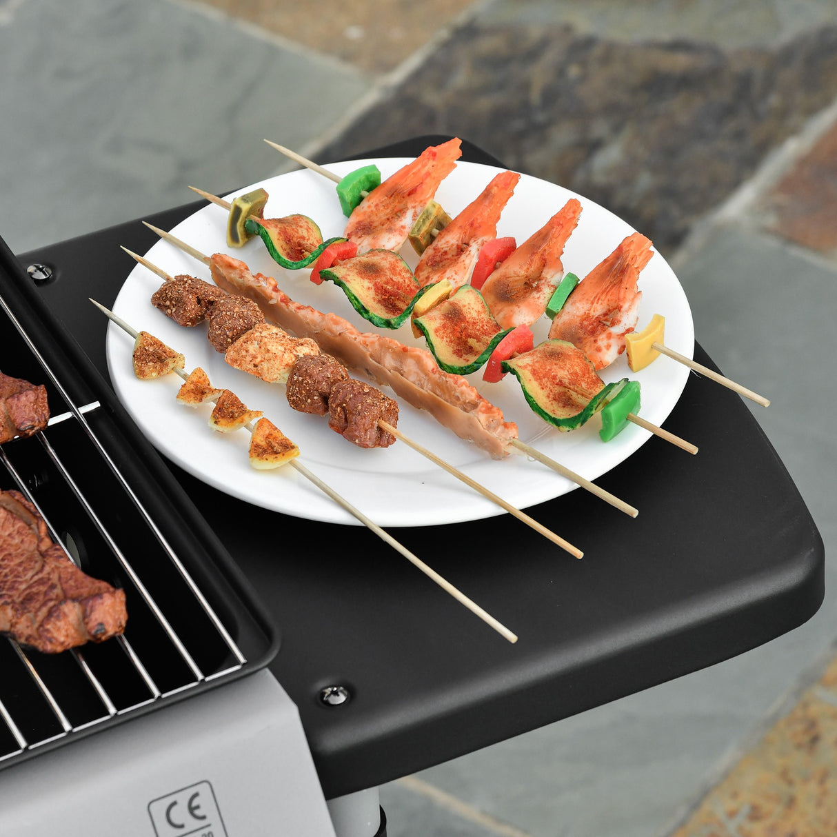 easycomfort easycomfort barbecue a gas con coperchio bruciatori da 5 6kw bbq e ruote 104x49x99cm