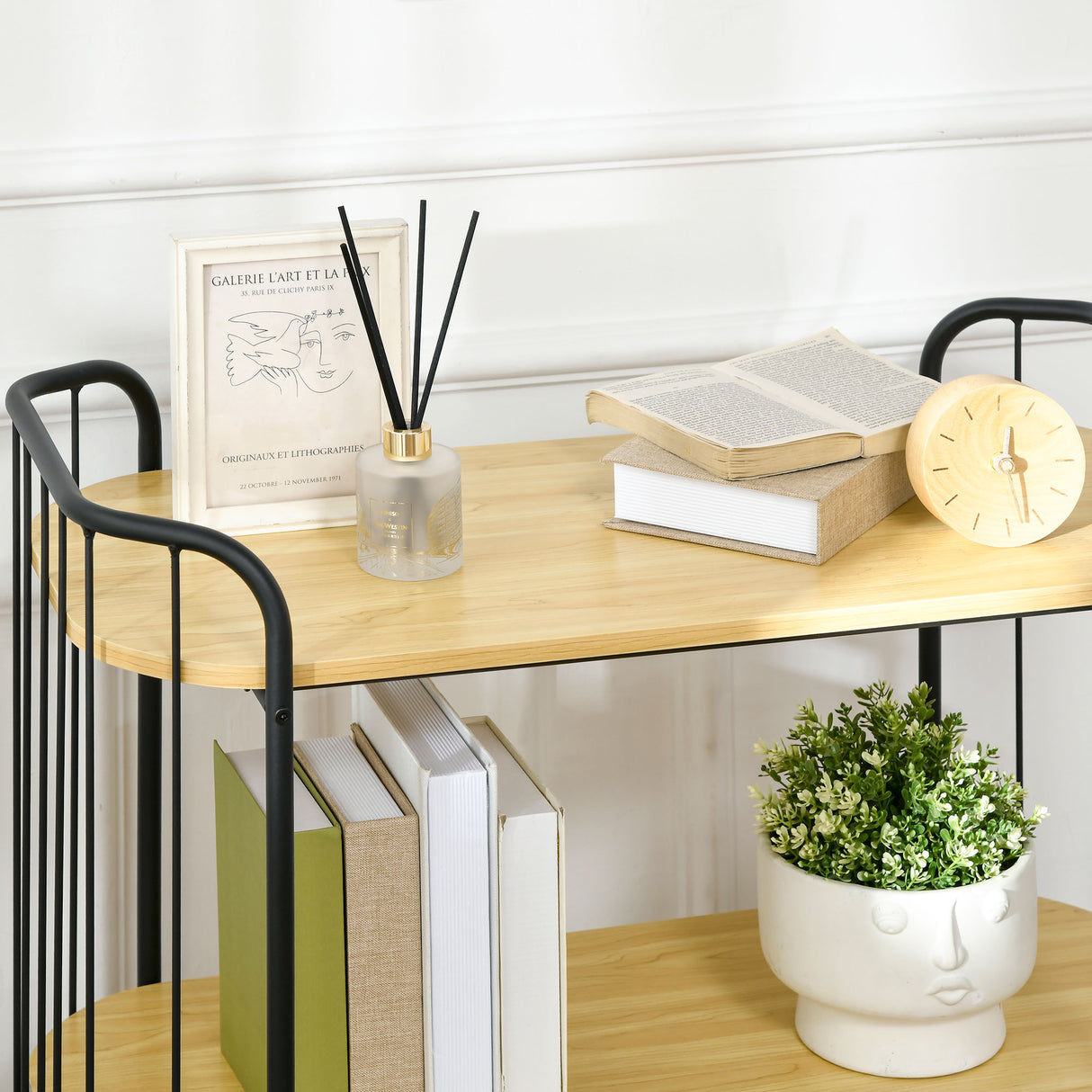 easycomfort easycomfort carrello da cucina multiuso a 3 livelli in truciolato e acciaio con maniglia e 4 ruote 79x38x95 cm