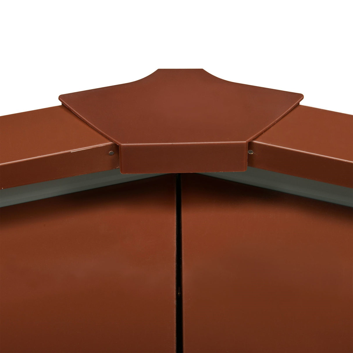 easycomfort easycomfort casetta da giardino porta attrezzi in acciaio con porte scorrevoli 278x195x215cm marrone