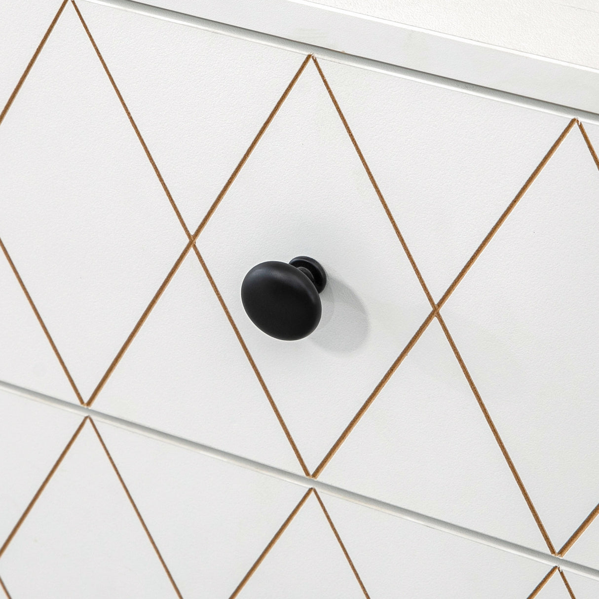 easycomfort easycomfort cassettiera a rombi con 3 cassetti e un armadietto con ripiano regolabile in acciaio e mdf 70x35x75 cm bianco