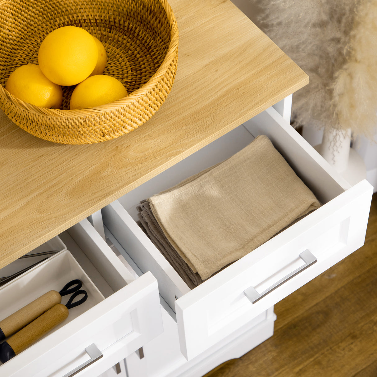 easycomfort easycomfort credenza moderna in mdf e truciolato con ripiano regolabile 3 cassetti e 3 ante 101x39x82 cm bianco