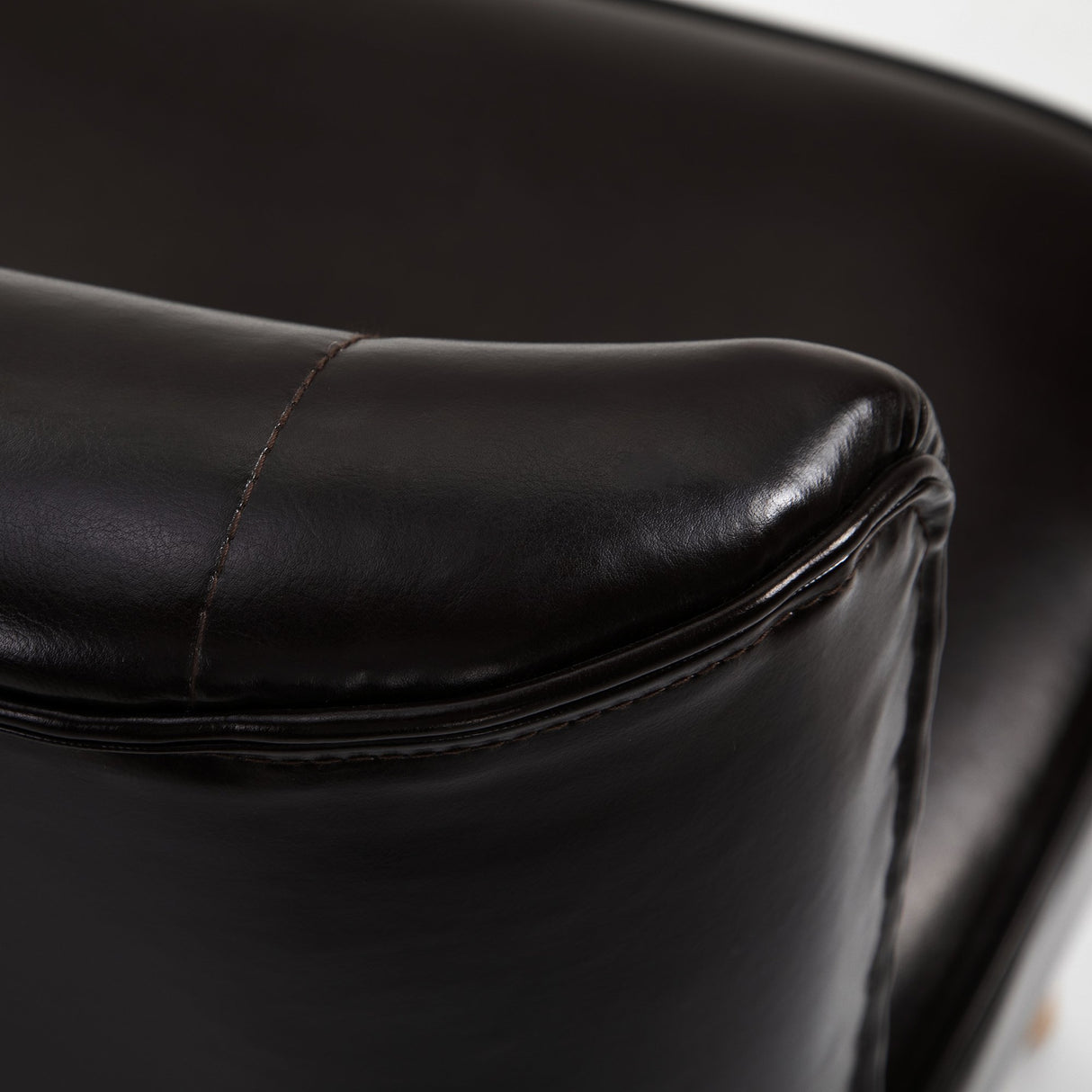 easycomfort easycomfort divano 2 posti in similpelle senza braccioli struttura e gambe in legno marrone scuro