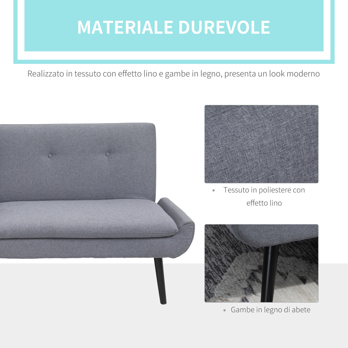 easycomfort easycomfort divano letto 3 posti a 1 piazza con schienale reclinabile grigio