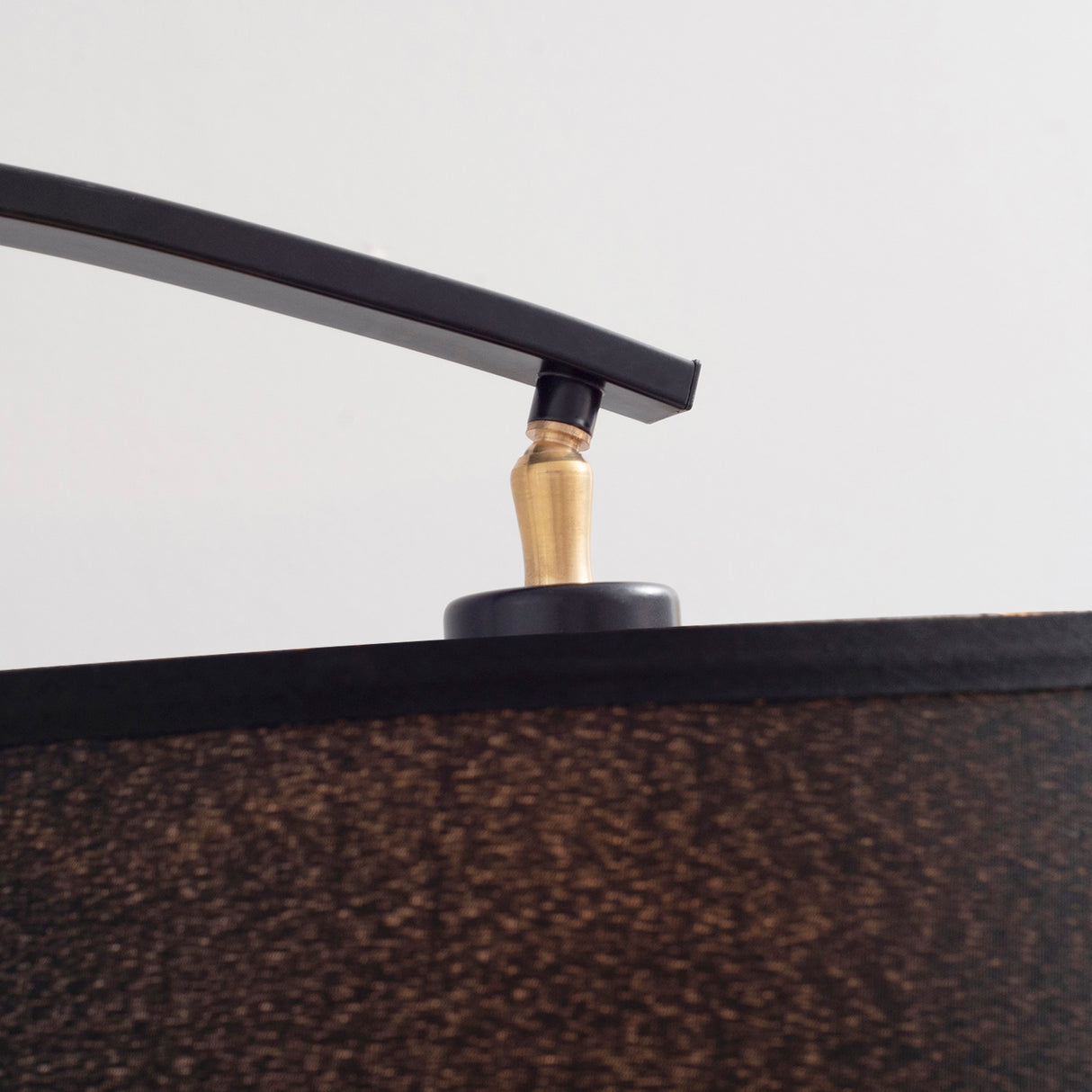 easycomfort easycomfort lampada da terra ad arco con paralume in tessuto e piantana rotonda 100x43x177cm grigio scuro