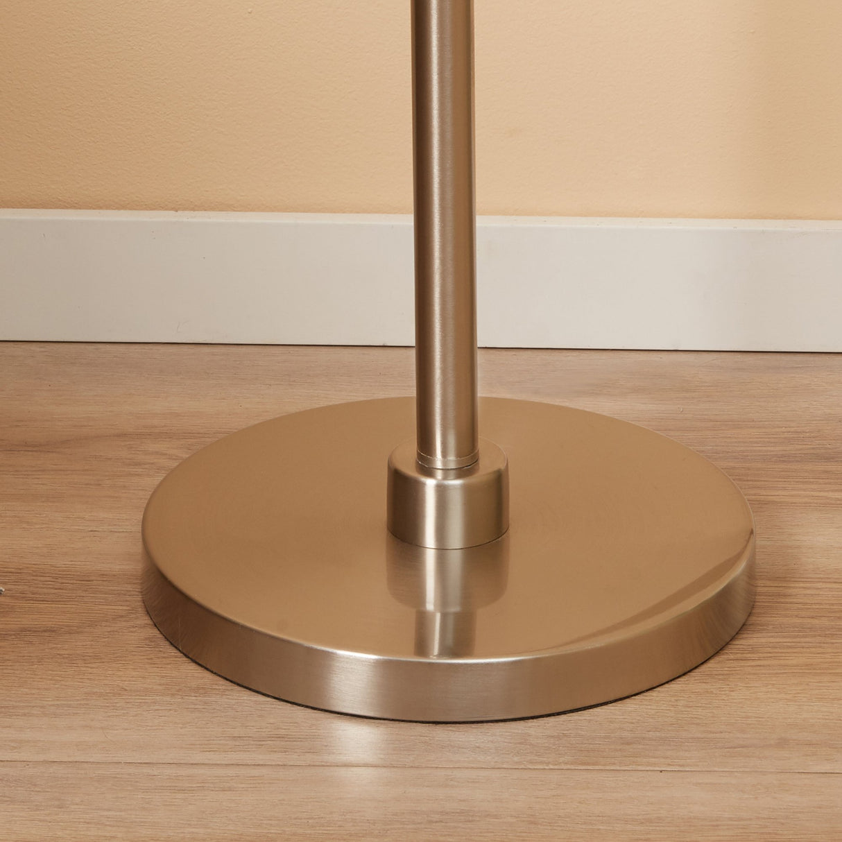 easycomfort easycomfort lampada da terra moderna in acciaio con paralume in tessuto bianco 61x33x160cm