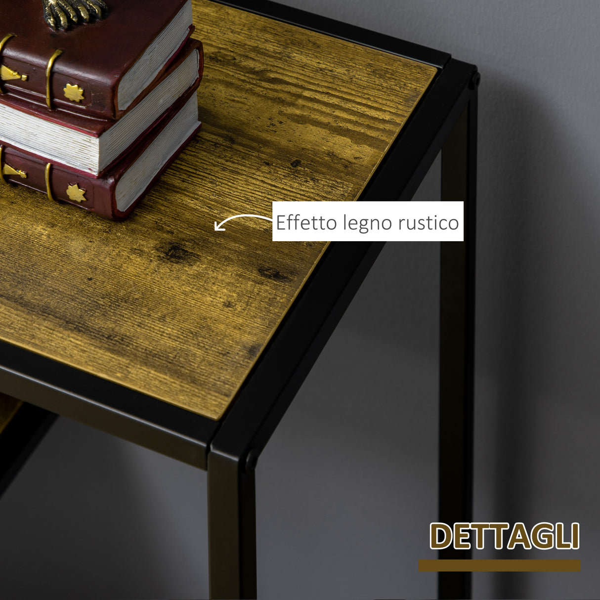 easycomfort easycomfort libreria moderna 4 ripiani stile industriale in legno e metallo 83x34x180cm marrone