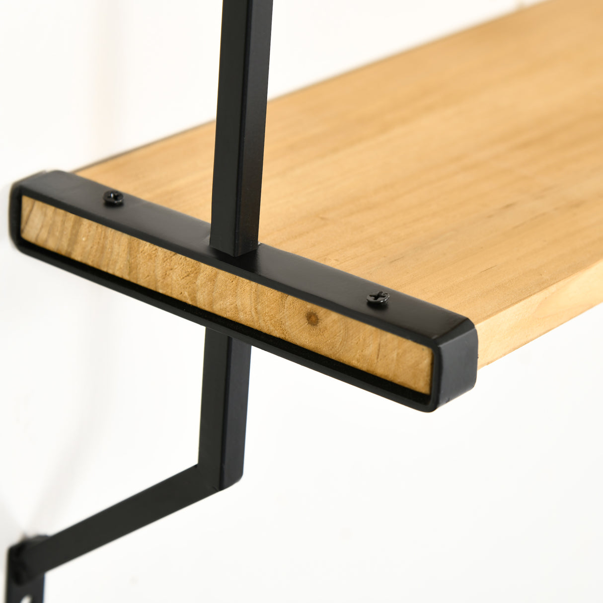 easycomfort easycomfort libreria moderna sospesa a scaletta in legno e metallo 51x15x63 5cm naturale