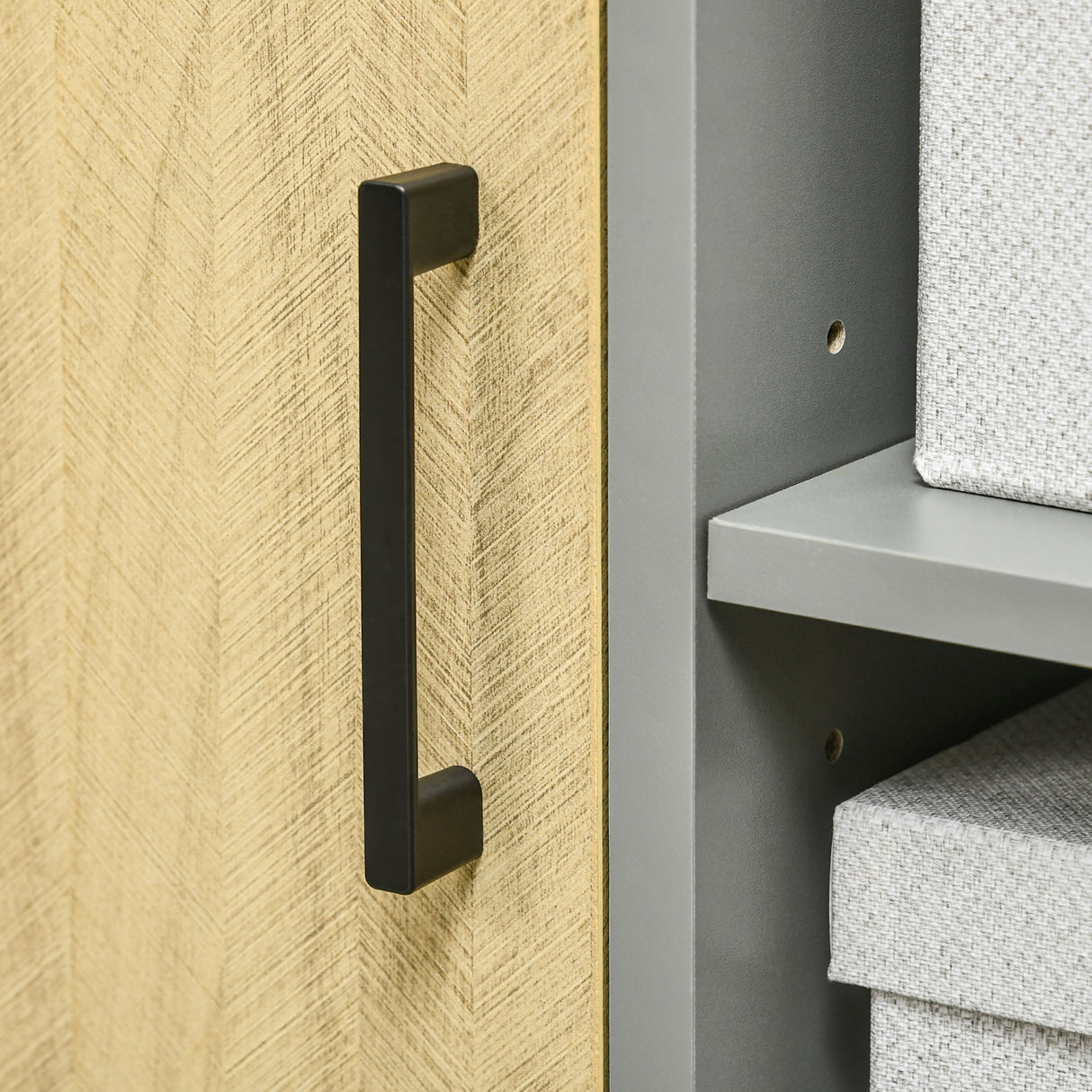 easycomfort easycomfort mobile da cucina multiuso con 4 ripiani aperti regolabili e 2 armadietti in truciolato 80x38x1125cm