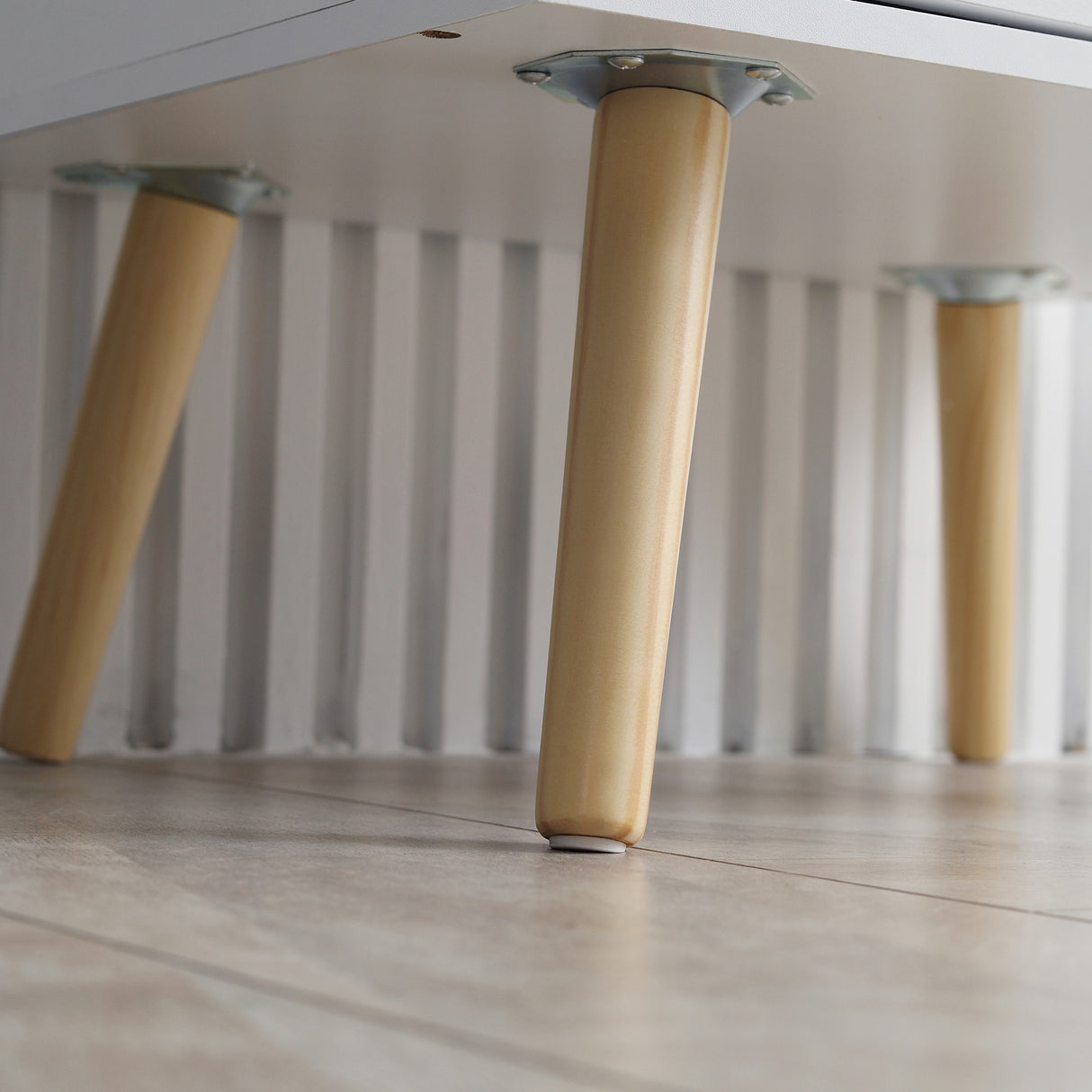 easycomfort easycomfort mobile da salotto con 3 cassetti e 2 ripiani aperti in truciolato e legno di pino 50x39x169 5 cm grigio bianco