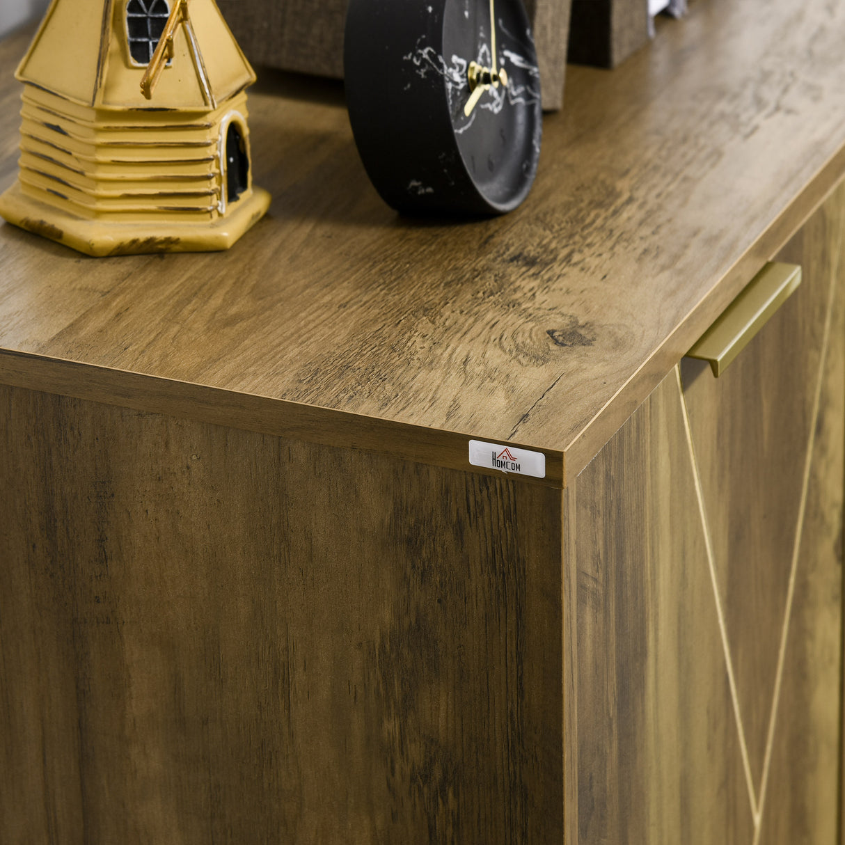 easycomfort easycomfort mobile multiuso con armadietto e 3 cassetti in legno e acciaio 84x39x80 7cm bronzo