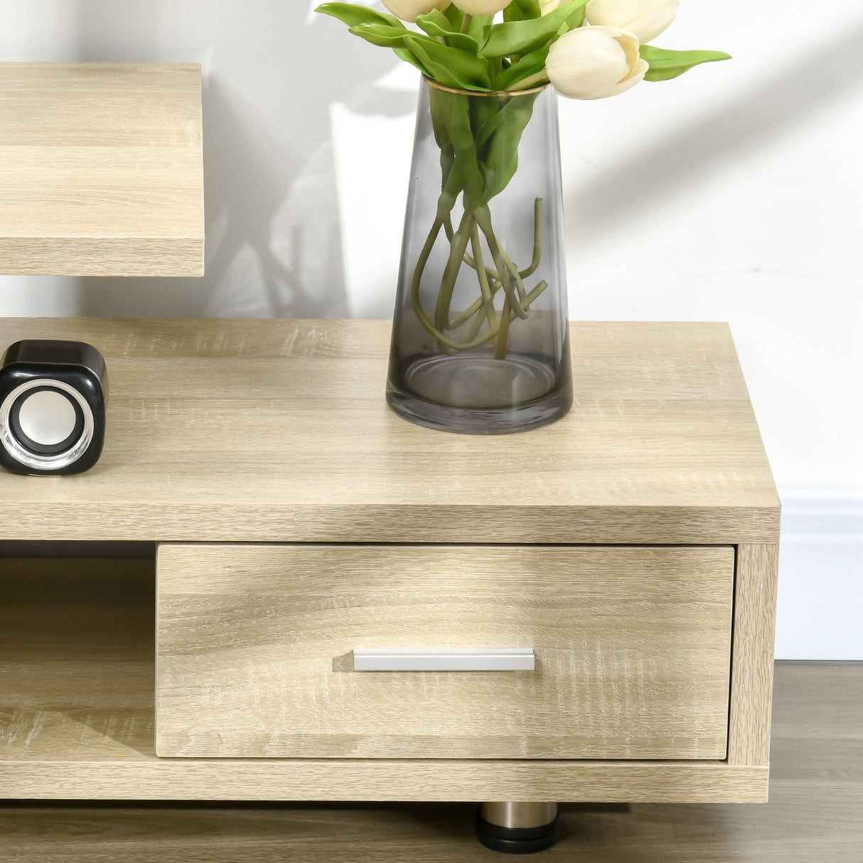 easycomfort easycomfort mobile tv moderno per tv fino a 65 mobile tv aperto in truciolato con cassetto 135x35x41 7 cm