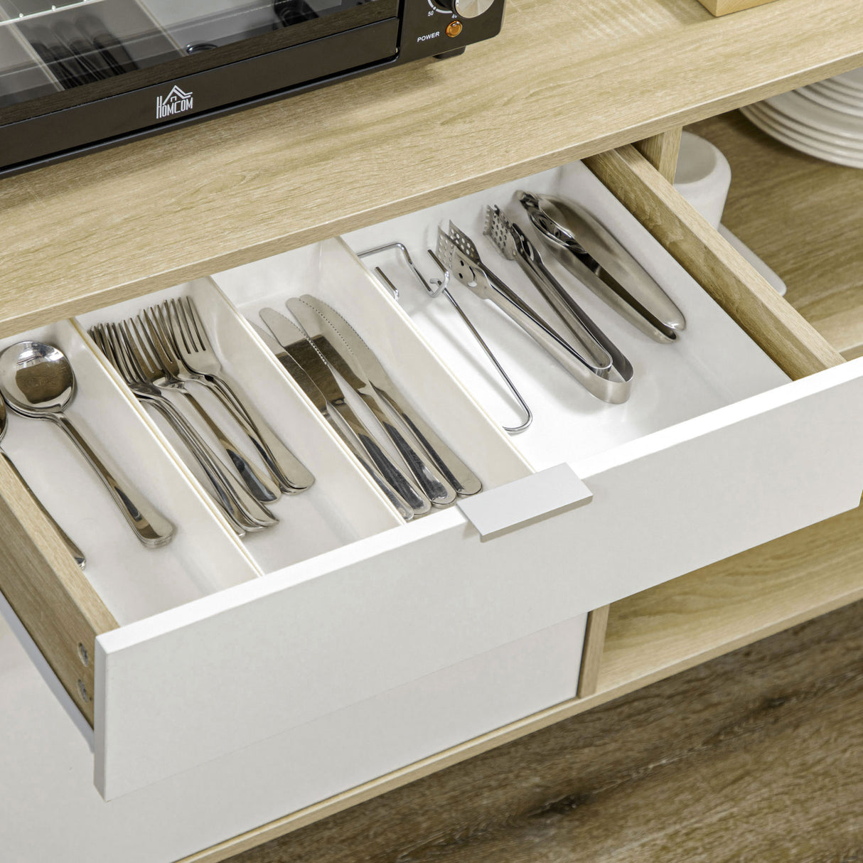 easycomfort easycomfort mobiletto da salotto in truciolato e legno di pino con spazio chiuso 2 ripiani aperti e cassetto 118 3x43 8x118 7 cm