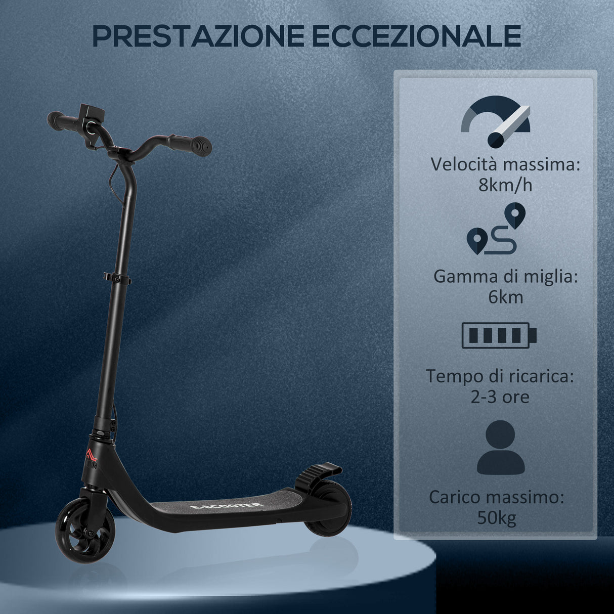 easycomfort easycomfort monopattino elettrico ad altezza regolabile per bambini 6 anni 76x53x90 95cm nero