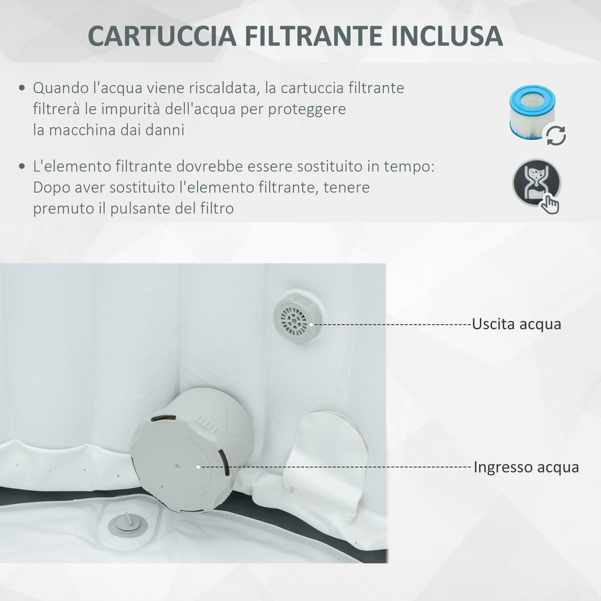 easycomfort easycomfort piscina idromassaggio gonfiabile e riscaldante fino 42 con 108 getti per 4 persone