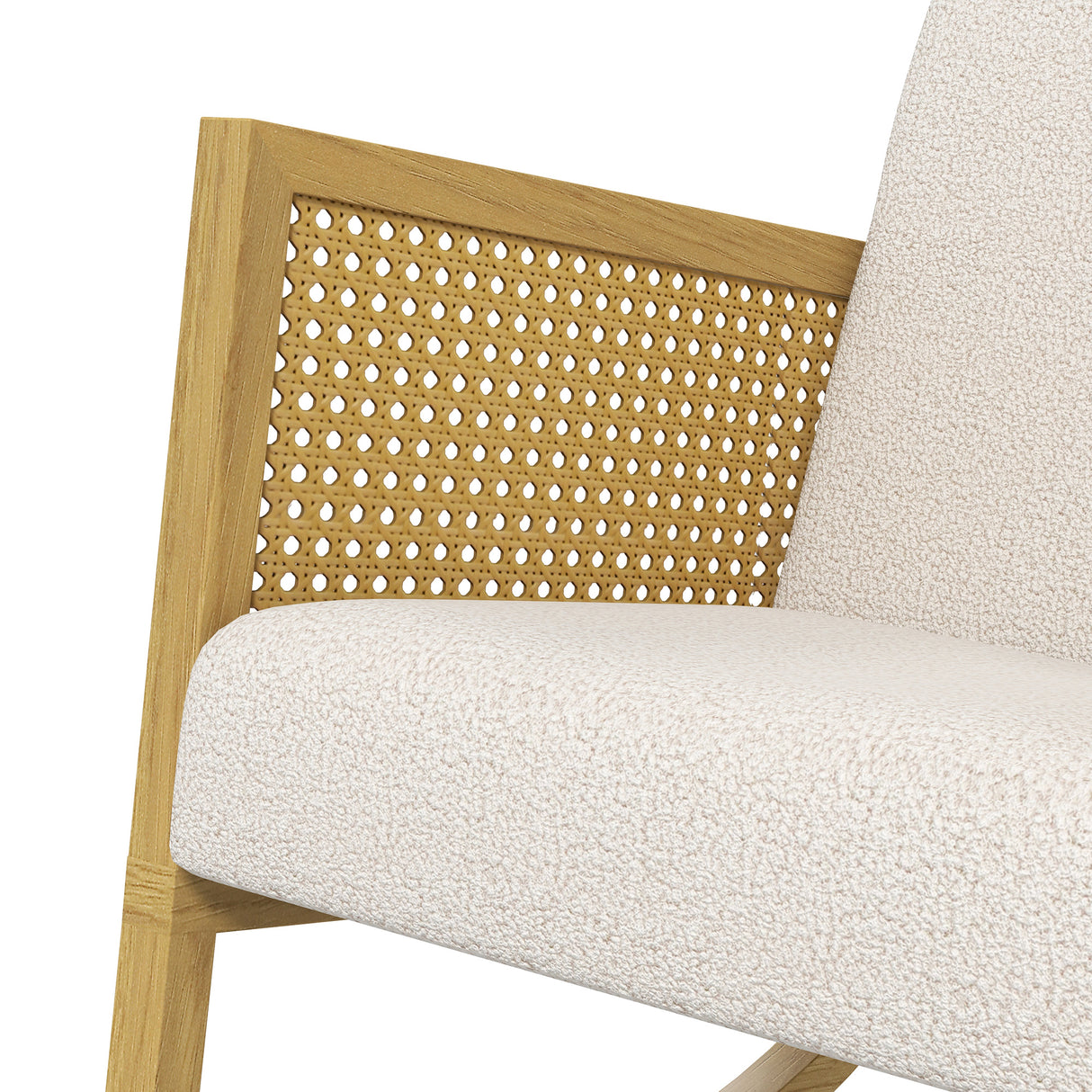 easycomfort easycomfort poltrona a dondolo imbottita in poliestere e legno di pioppo 60x76x74 cm color legno e grigio