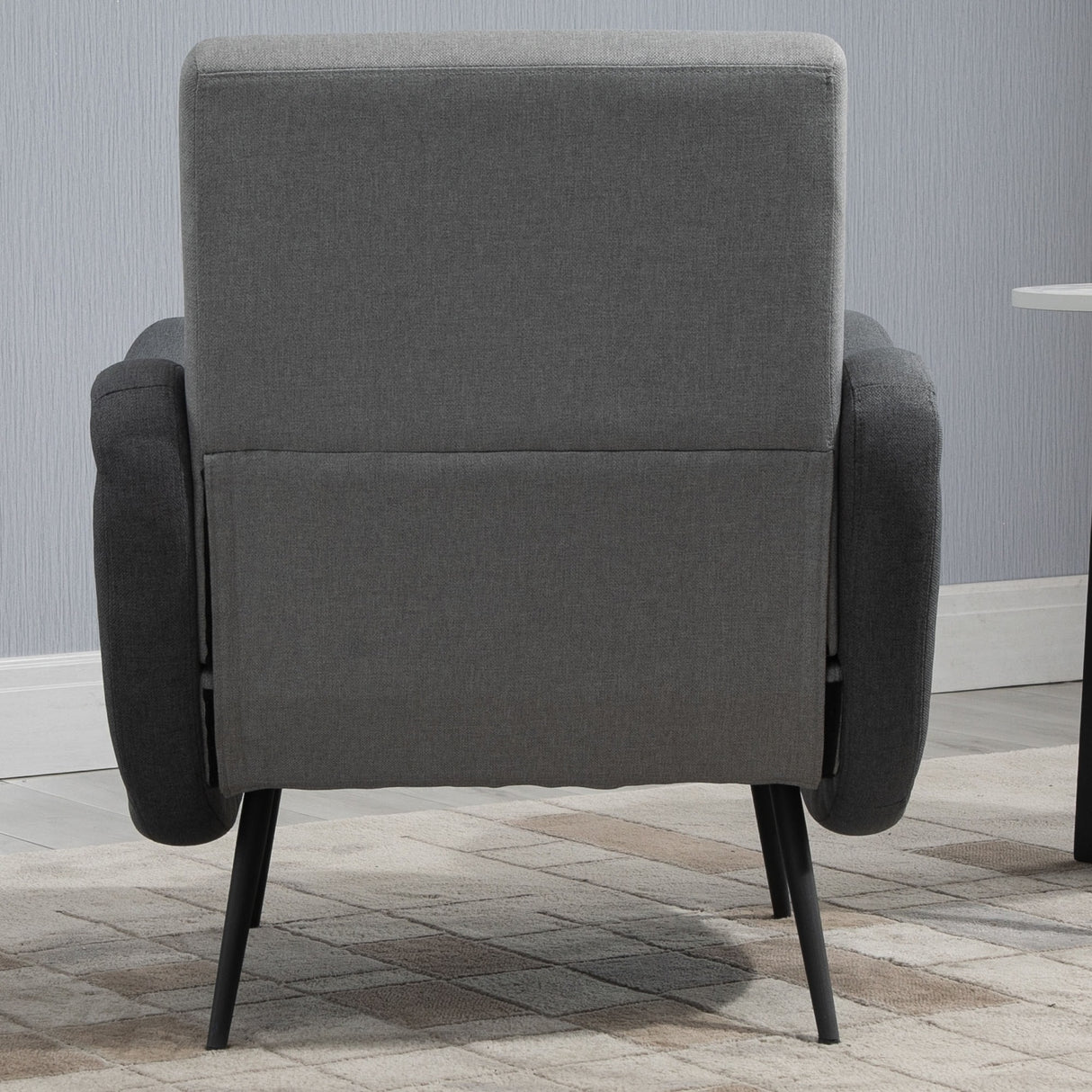 easycomfort easycomfort poltrona imbottita in tessuto grigio chiaro