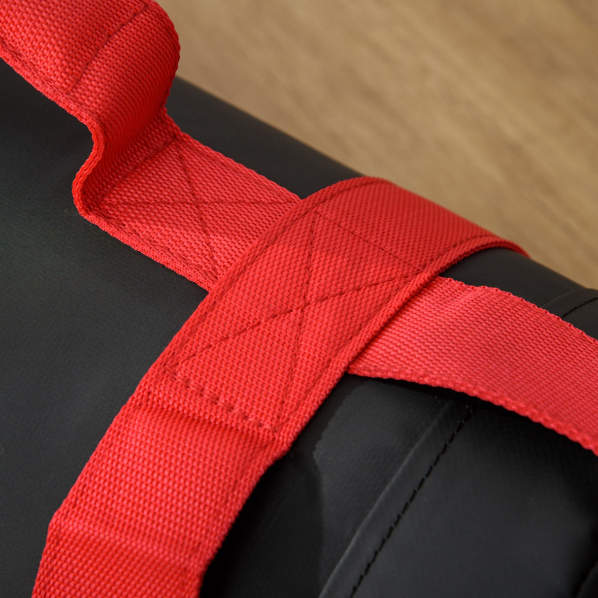 easycomfort easycomfort sacca bulgara da 15kg con 6 cinghie per allenamento fitness in casa ufficio e palestra 22x55 cm nero e rosso