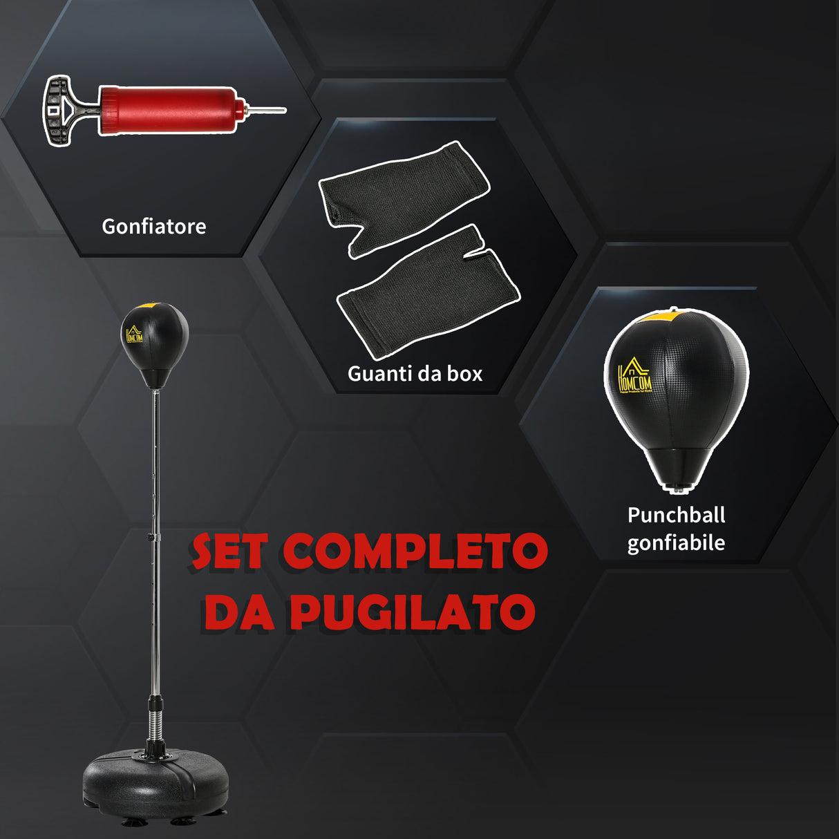 easycomfort easycomfort sacco da boxe ad altezza regolabile guanti inclusi in pe e metallo 45x45x133 151cm oro