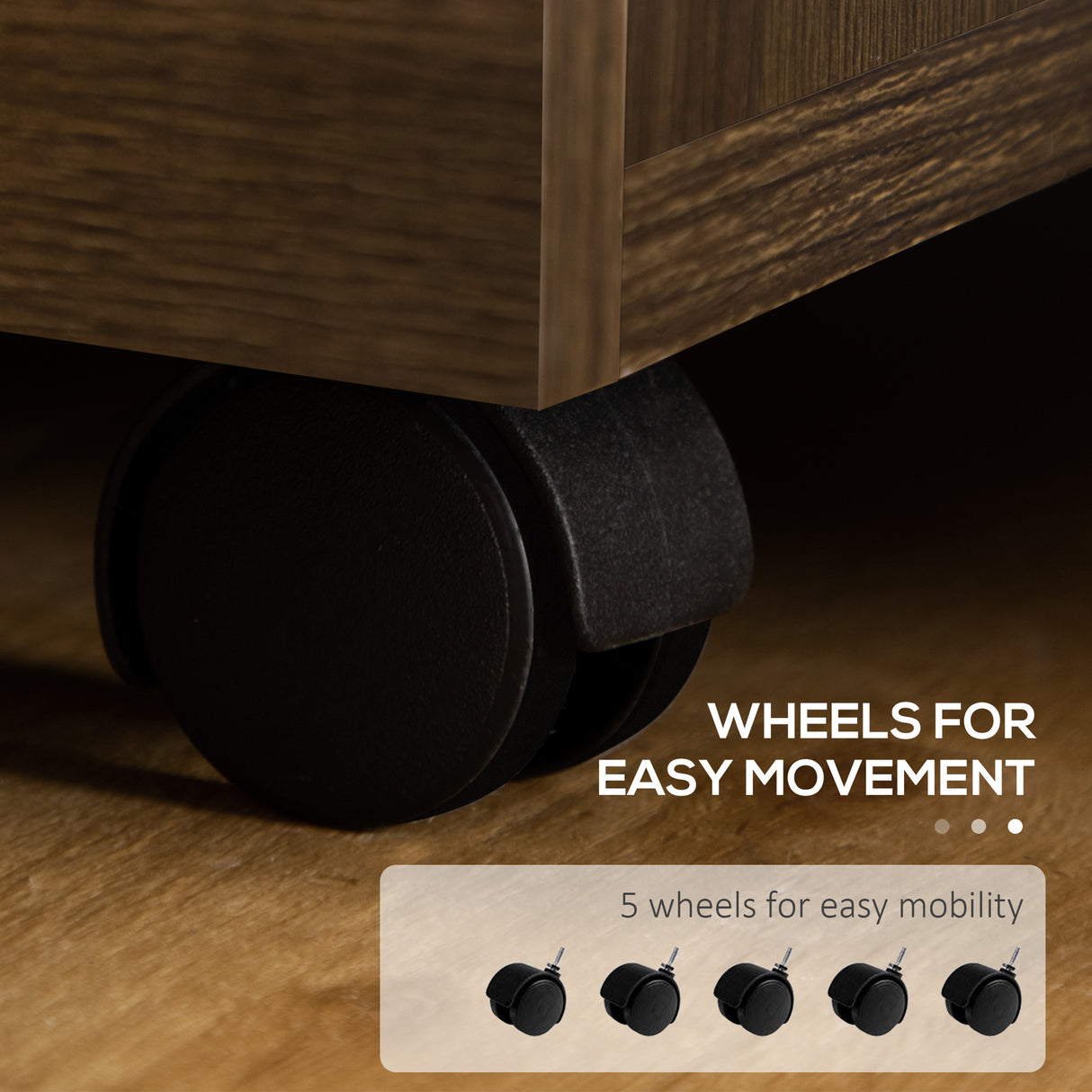 easycomfort easycomfort schedario portadocumenti per studio e ufficio in mdf con 3 cassetti e ruote 40x50x68 5 cm marrone