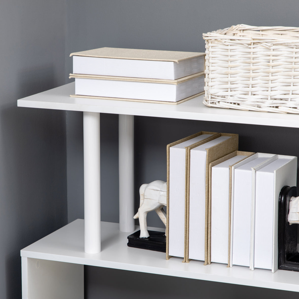 easycomfort easycomfort scrivania angolare moderna in truciolato per ufficio e studio con ripiano a 4 livelli 120x80x176 cm bianco