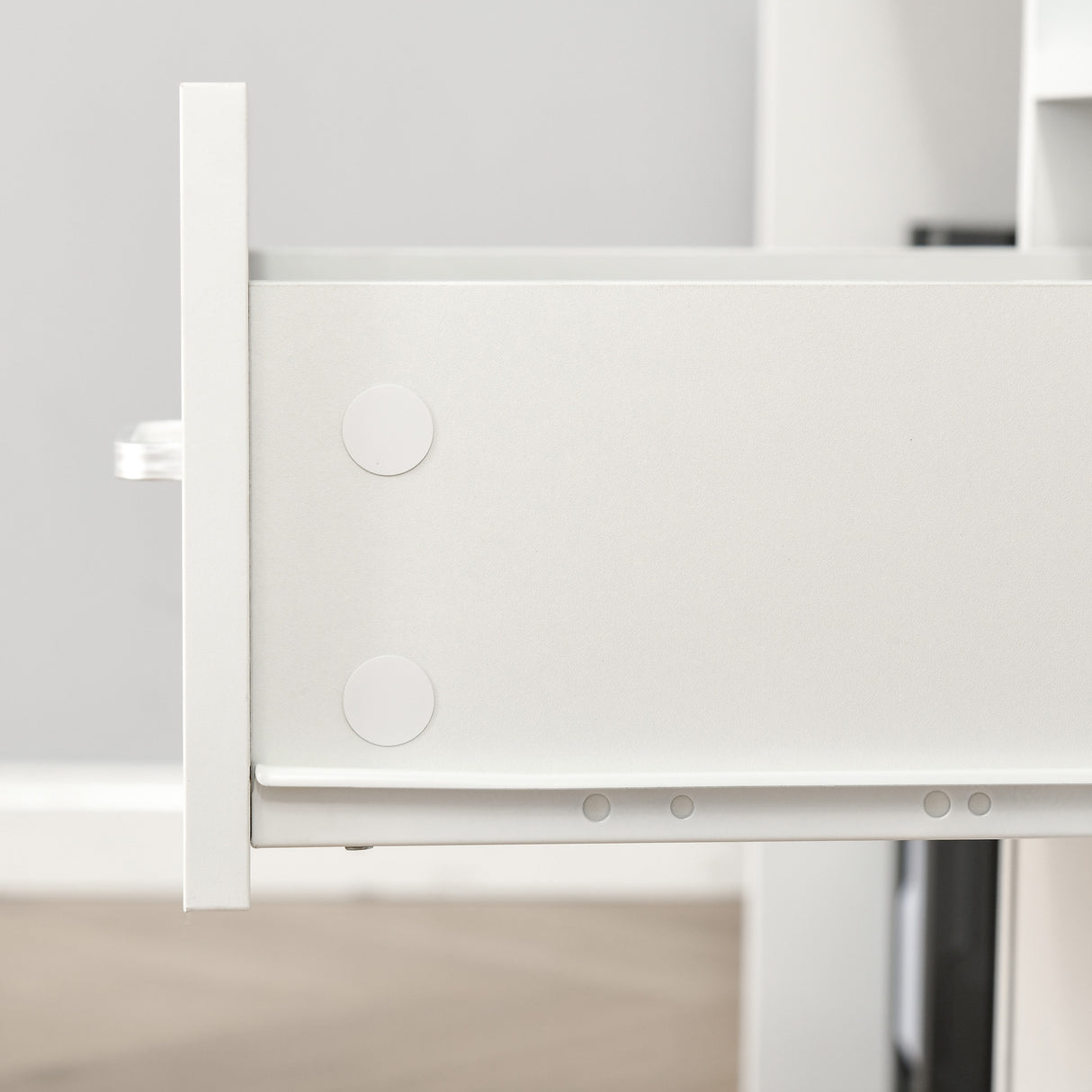 easycomfort easycomfort scrivania pc salvaspazio per camera o ufficio in legno 108x48x76cm bianco