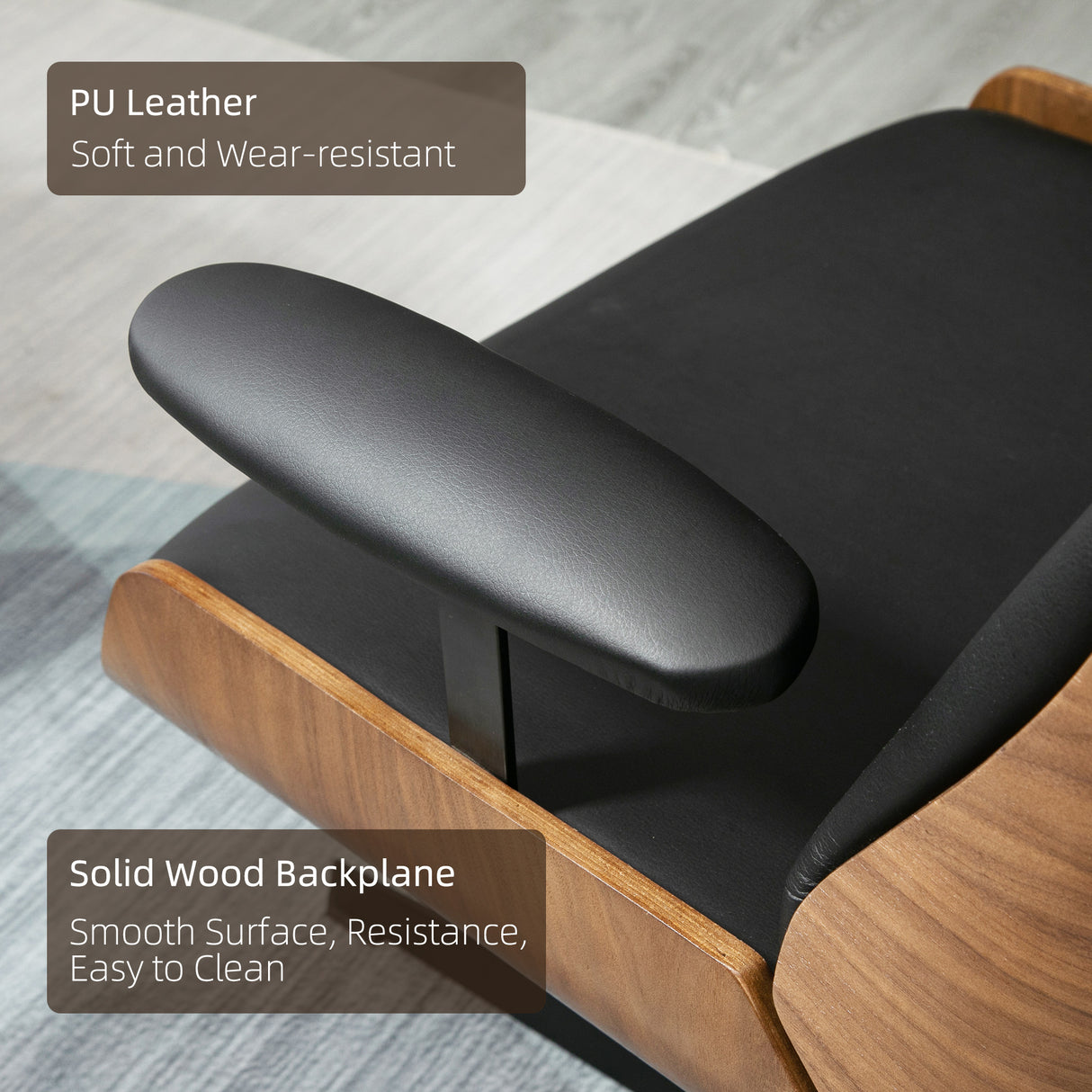 easycomfort easycomfort sedia per scrivania con schienale in legno e seduta in pelle pu traspirante e imbottita 62x76 5x105 cm nera