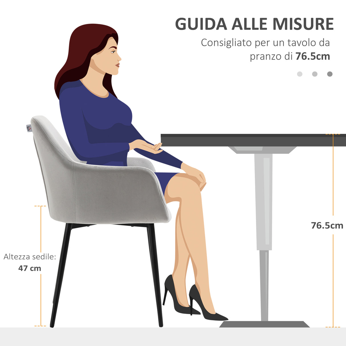 easycomfort easycomfort set 2 sedie per soggiorno nordiche con schienale e braccioli ricurvi e seduta imbottita 54x57x80 cm grigio