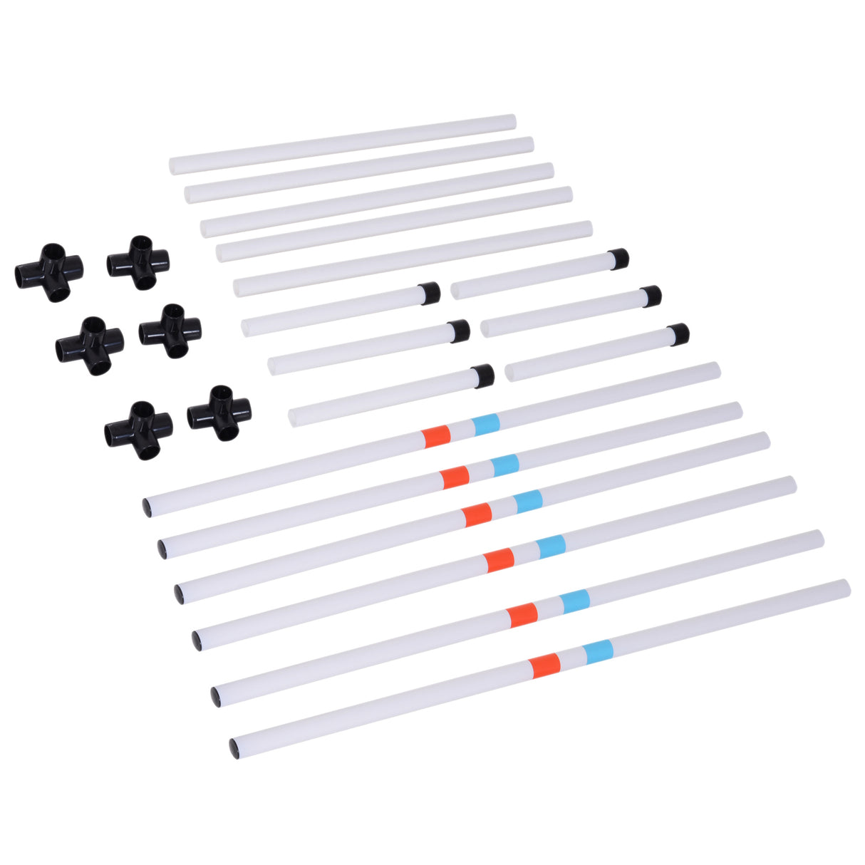 easycomfort easycomfort set agility dog con 6 pali in pe e borsa di trasporto inclusa bianco