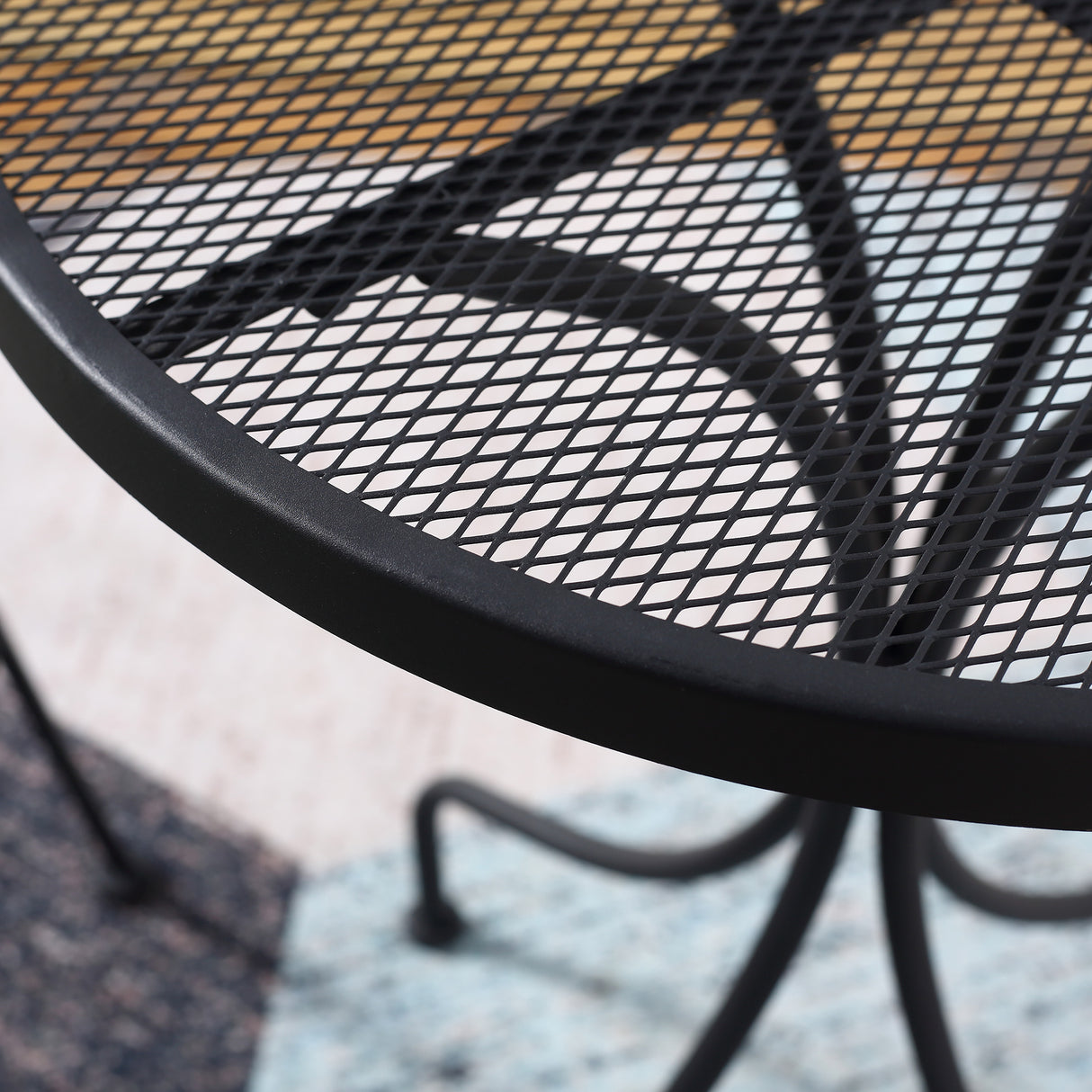 easycomfort easycomfort set da giardino da 3 pezzi tavolino con 2 sedie da esterno pieghevoli salvaspazio in metallo nero