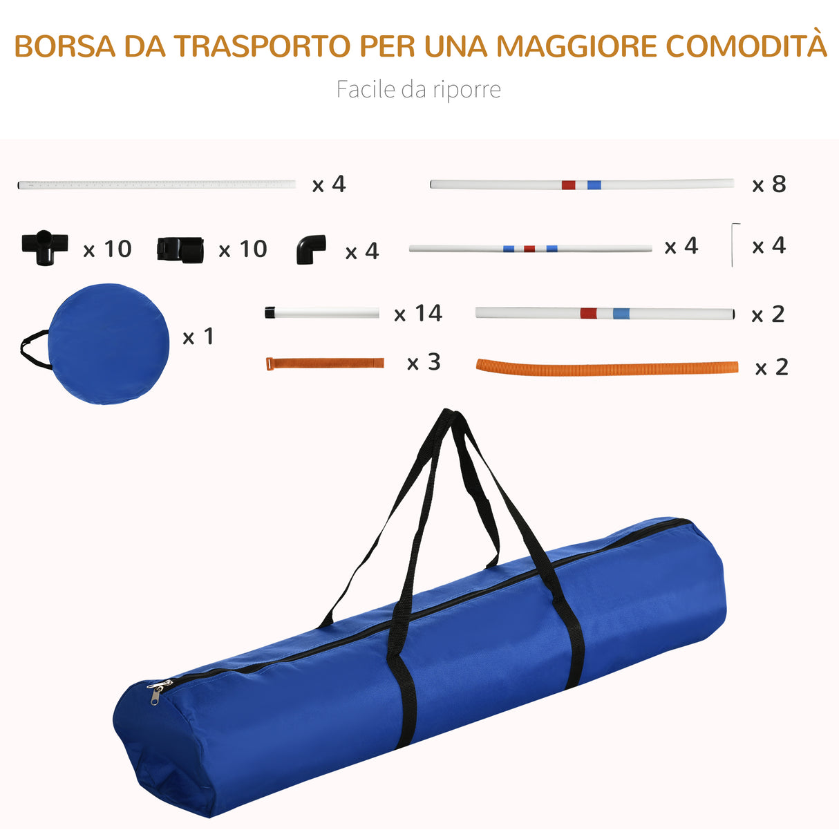 easycomfort easycomfort set per addestramento cani con salto tunnel slalom e anello ean 8054144137117
