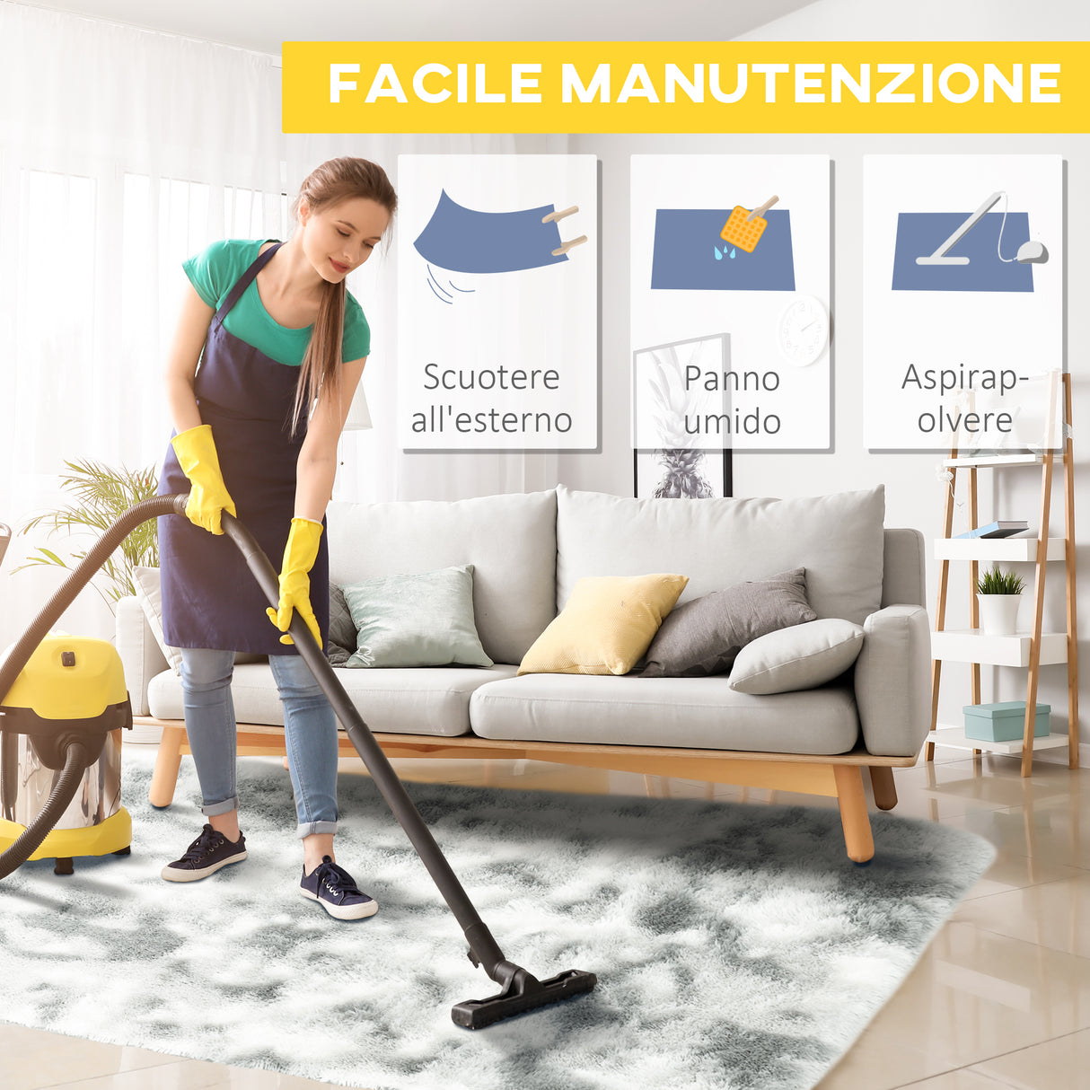 easycomfort easycomfort tappeto moderno in poliestere per camera e salotto 200x120cm grigio chiaro