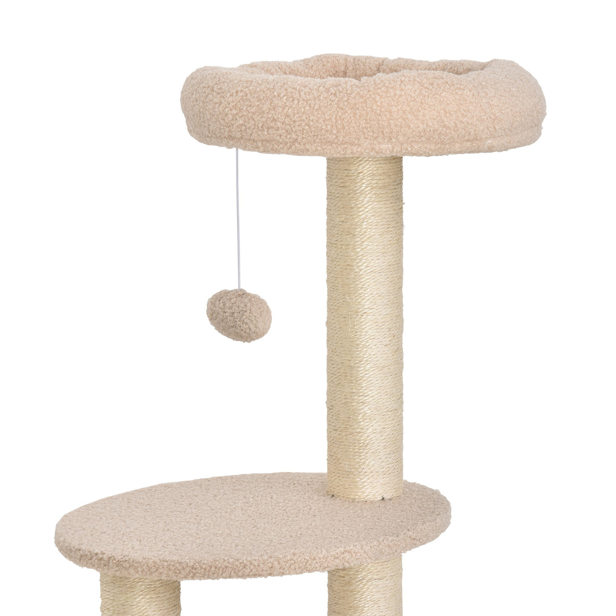 easycomfort easycomfort albero tiragraffi robusto per gatti con 5 livelli cuccia casetta giochi e corda sisal beige max 30kg ean 8054111847629