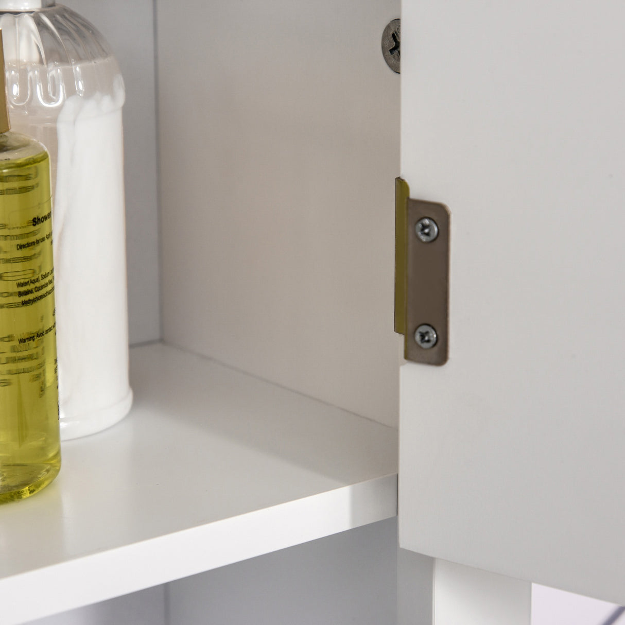 easycomfort easycomfort armadietto 2 ripiani montabile a parete da parete cucina bagno legno 60x198x58cm bianco ean 8054111844352