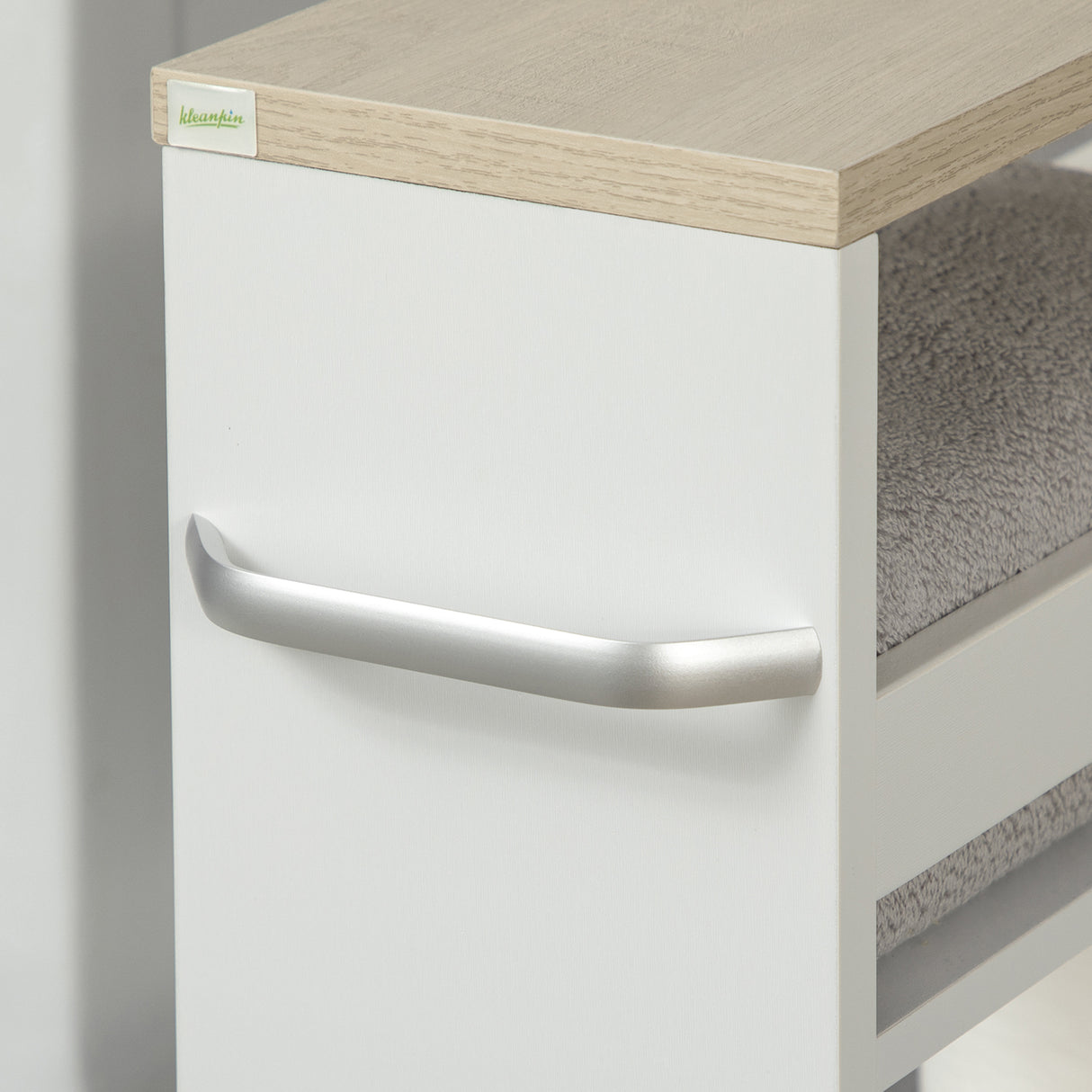 easycomfort easycomfort carrello bagno salvaspazio a 3 ripiani con rotelle e maniglia in legno 48x15x80cm bianco