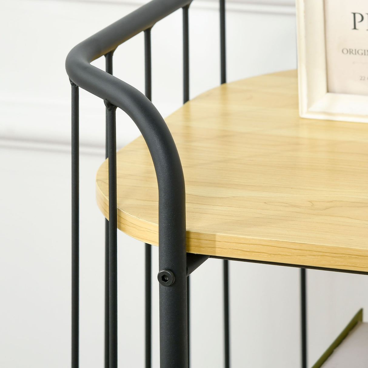 easycomfort easycomfort carrello da cucina multiuso a 3 livelli in truciolato e acciaio con maniglia e 4 ruote 79x38x95 cm