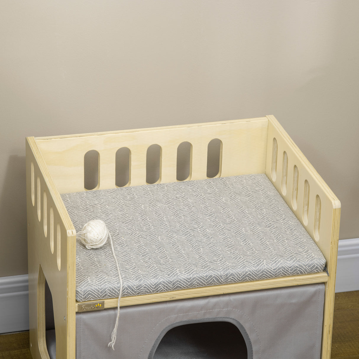 easycomfort easycomfort casetta per gatti a 2 livelli con cuscini rimovibili e guide di sicurezza 48x38x47 cm